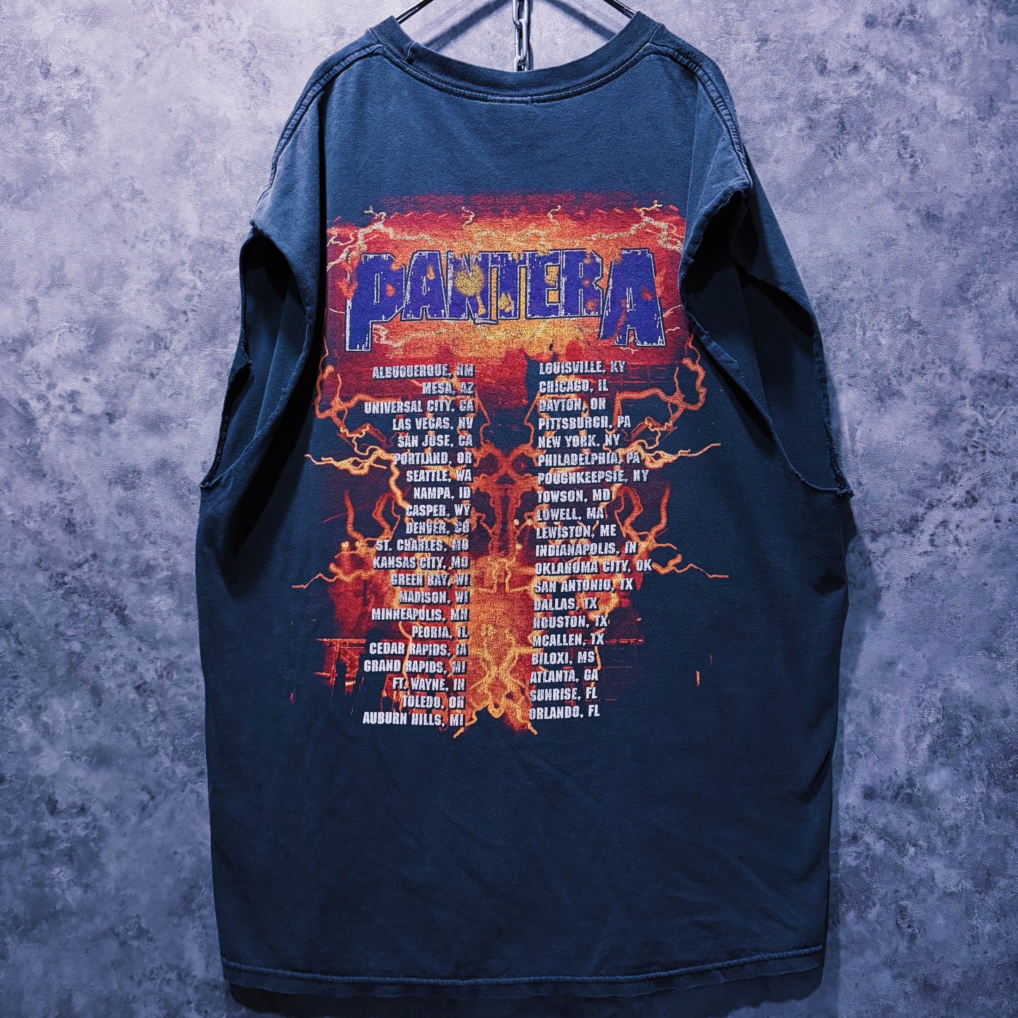 【doppio】00’s vintage “PANTERA” lightning design band tour T-shirt