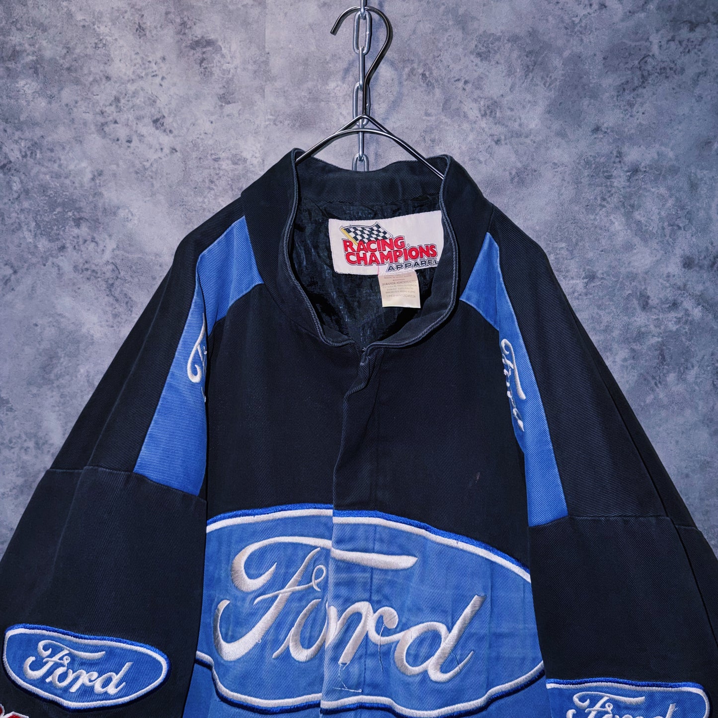 【doppio】vintage”Ford”company logo patches design racing jacket