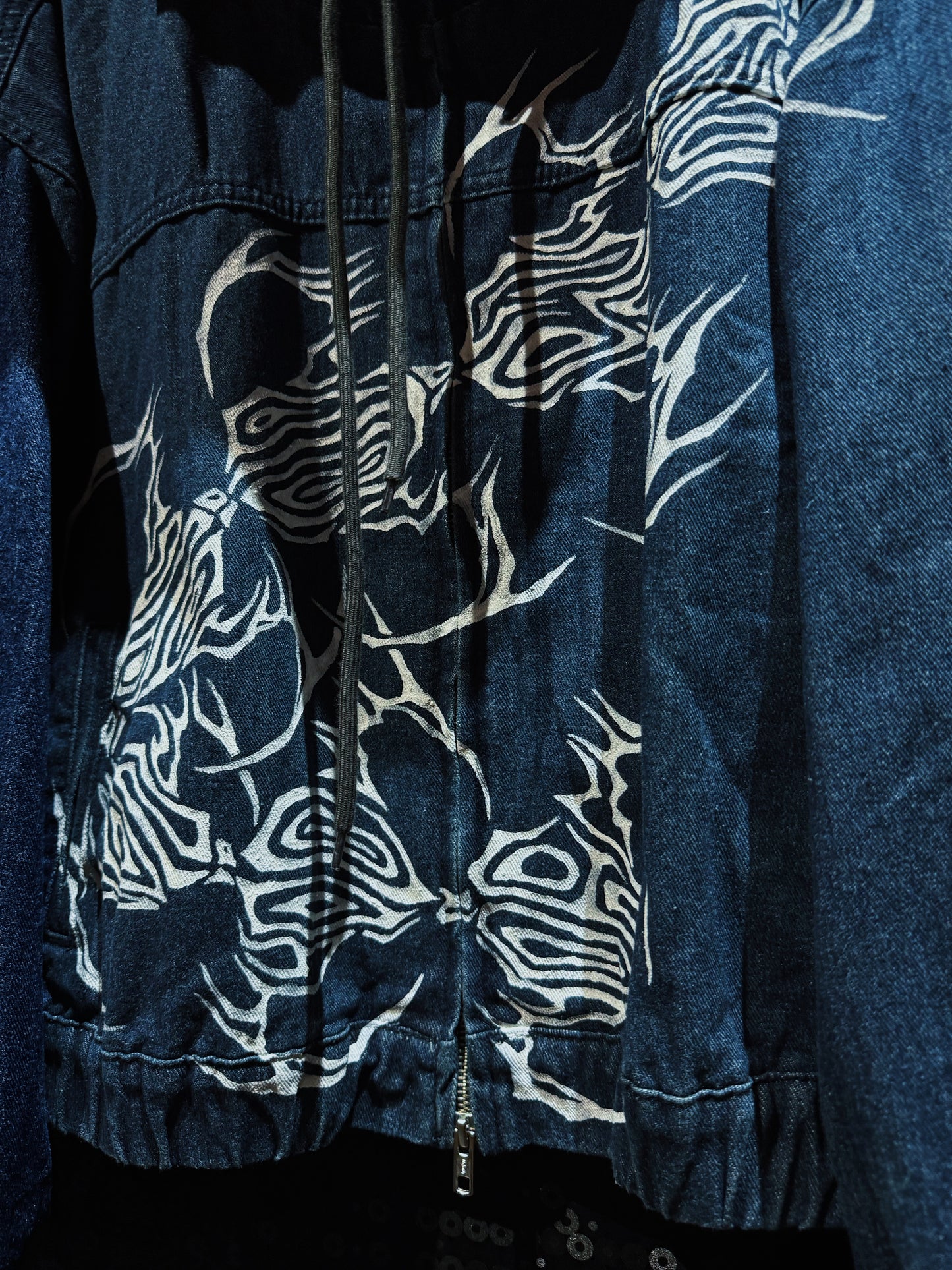 【ÆIEM】“RƎ:STANCE” Hand-Painted Denim Hoodie