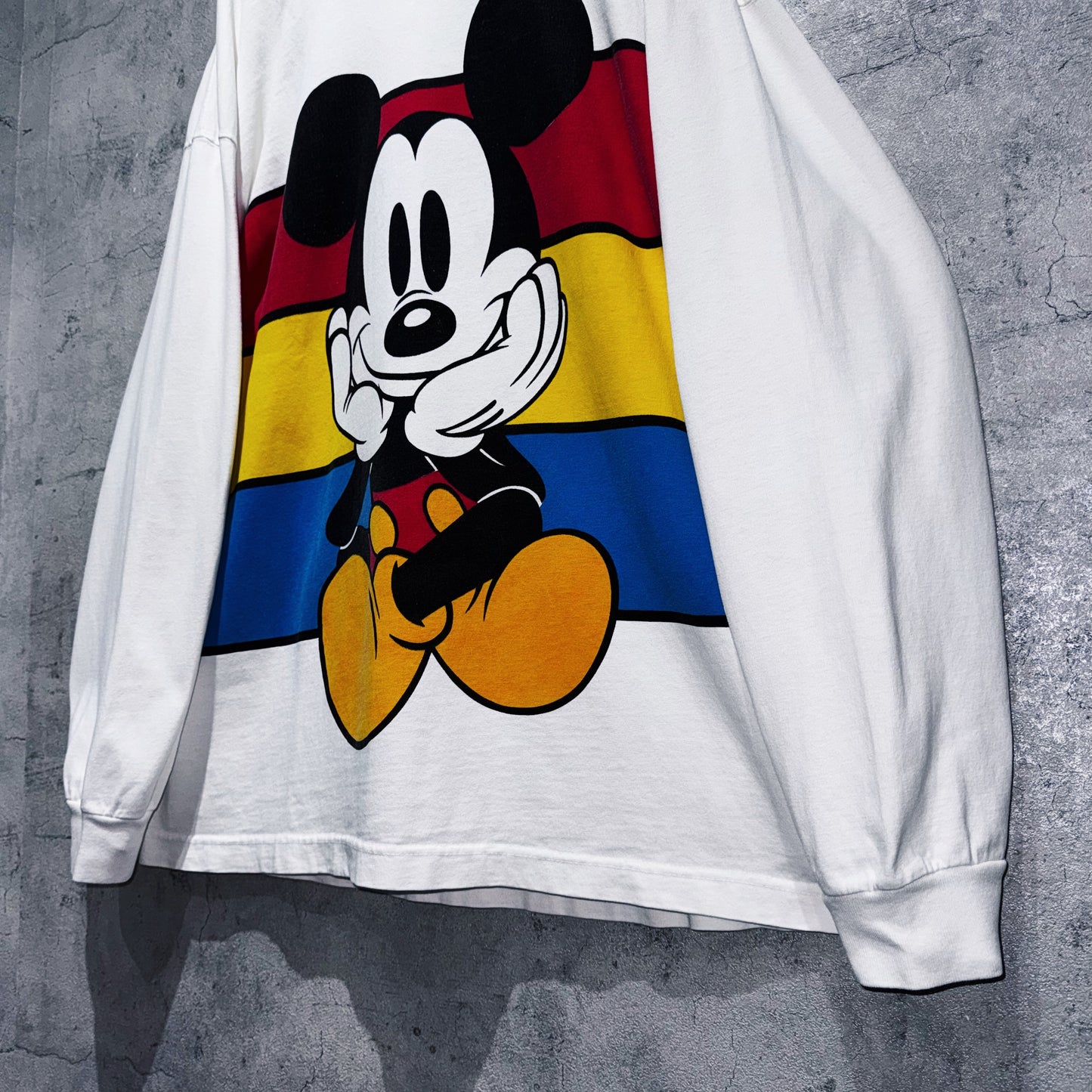 90's"Mickey Mouse"old design graphic long sleeve T shirt