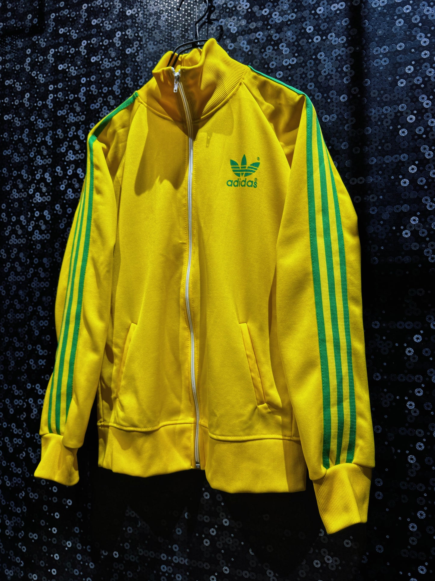 【ÆIEM】adidas originals Trefoil Back Print Yellow Track Jacket Made in U.S.A.