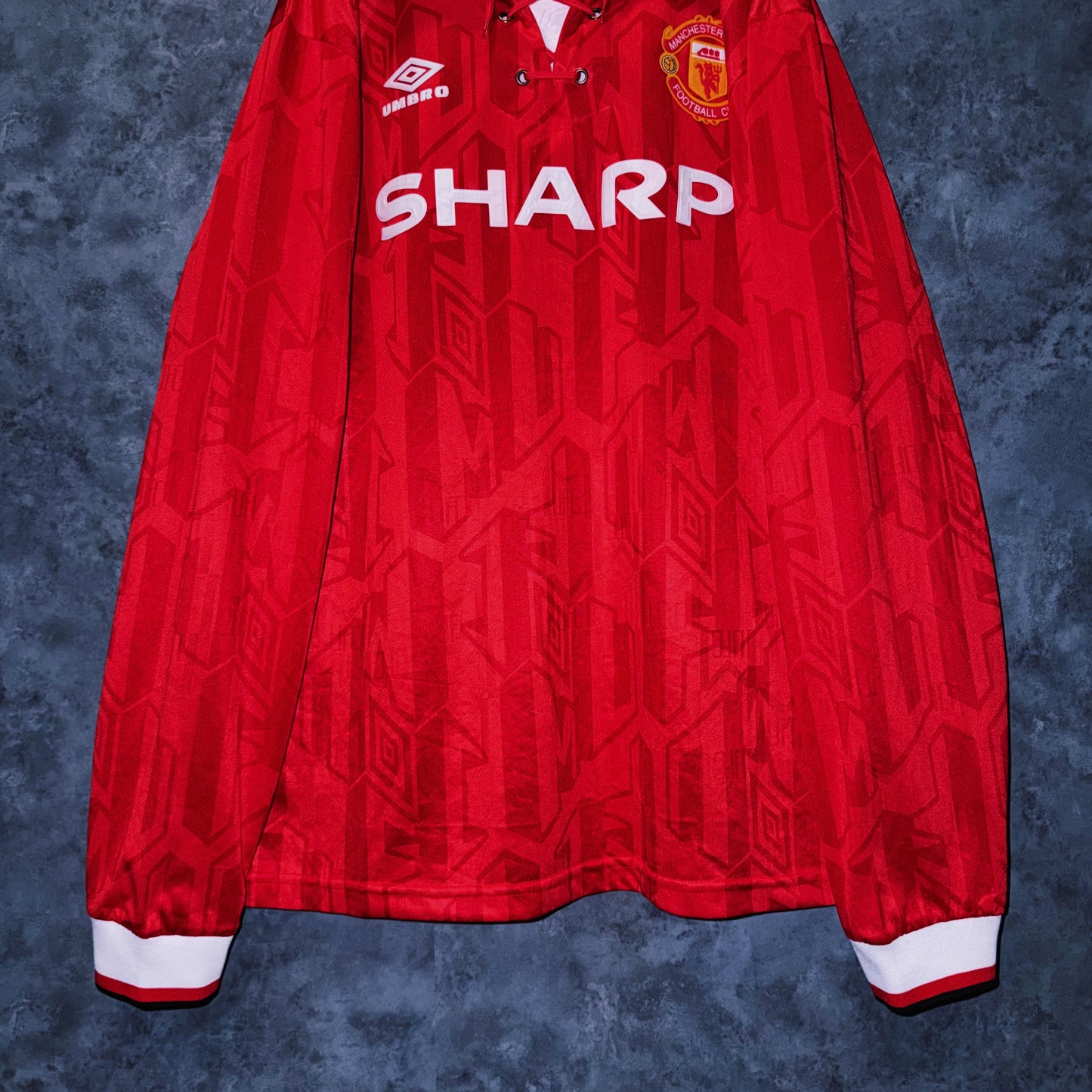 【doppio】90’s vintage “Manchester United” lace up design long sleeve game shirt