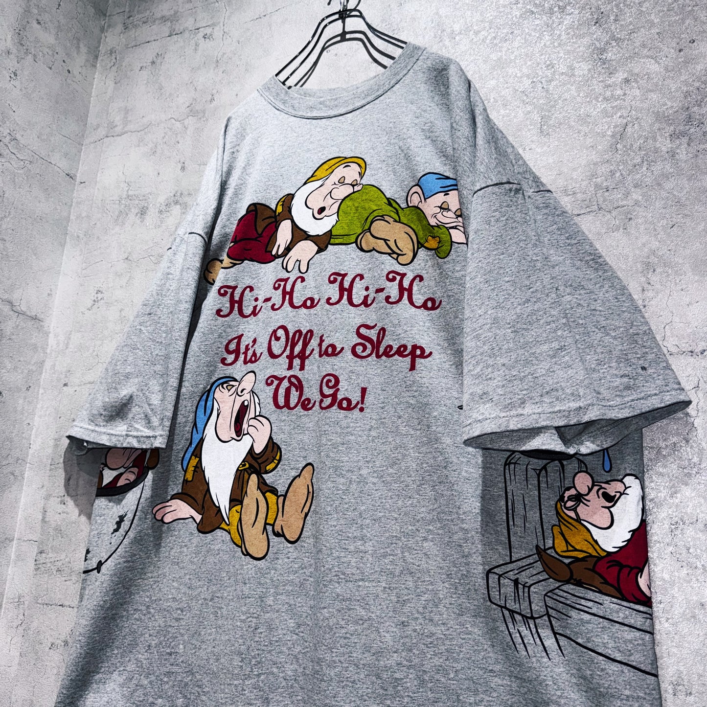 90's"Snow White"The Seven Dwarfs graphic design loose T shirt