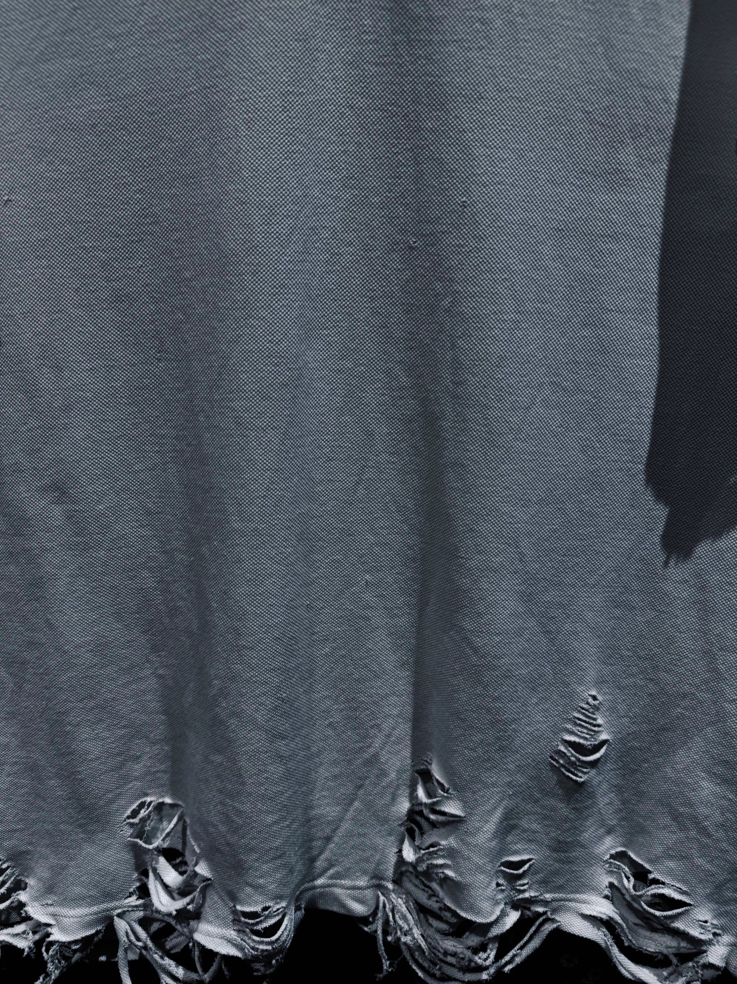 【ÆIEM】original”boro”remake adidas Trefoil Destroy Polo Shirt “white DUST”