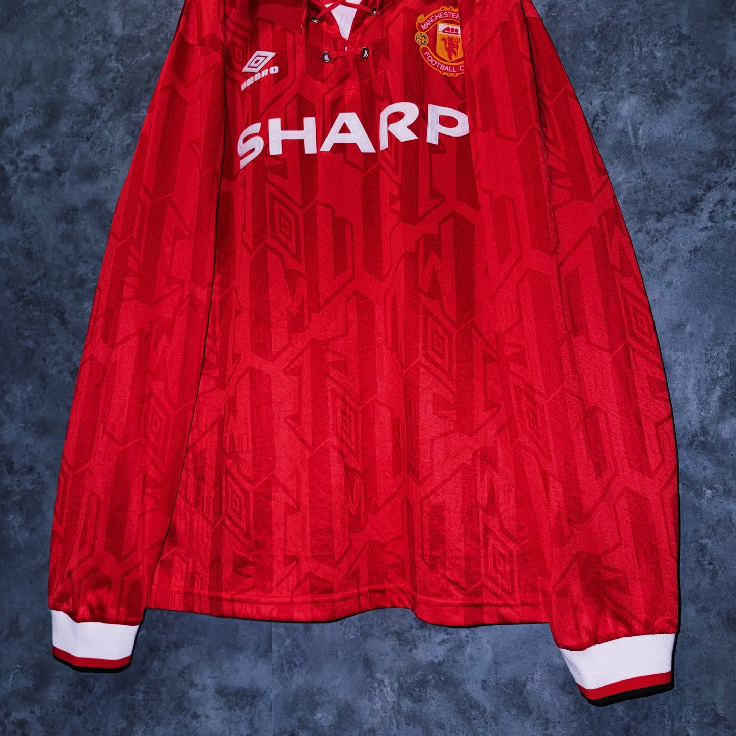 【doppio】90’s vintage “Manchester United” lace up design long sleeve game shirt