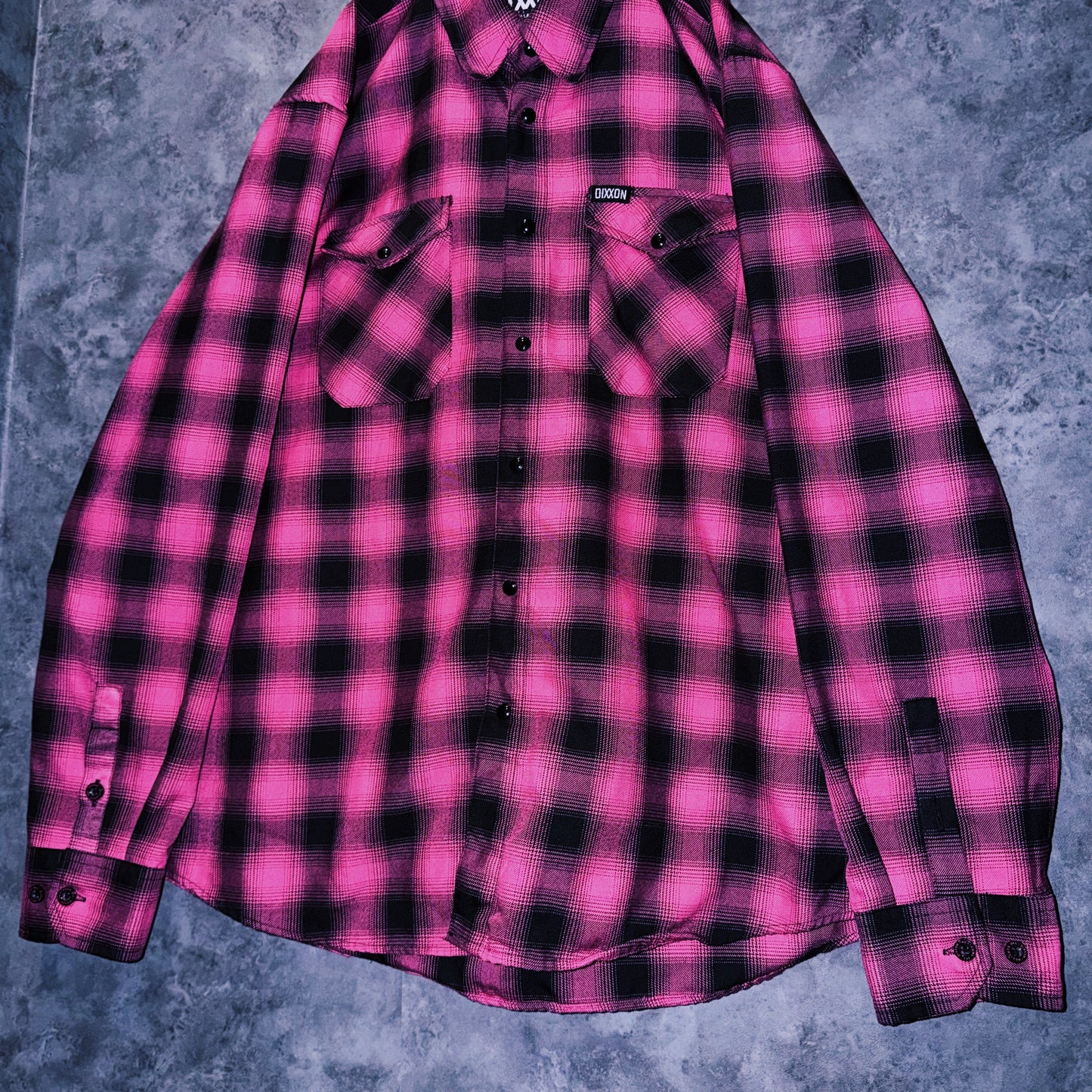 【doppio】vintage “Dixxon Flannel Co.” check pattern collar shirt