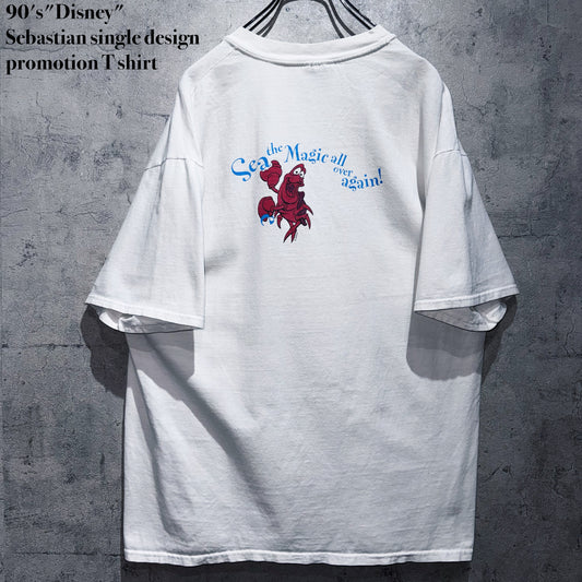 90's"Disney"Sebastian single design promotion T shirt