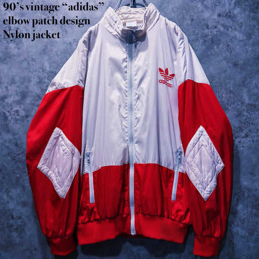 【doppio】90’s vintage “adidas” elbow patch design Nylon jacket