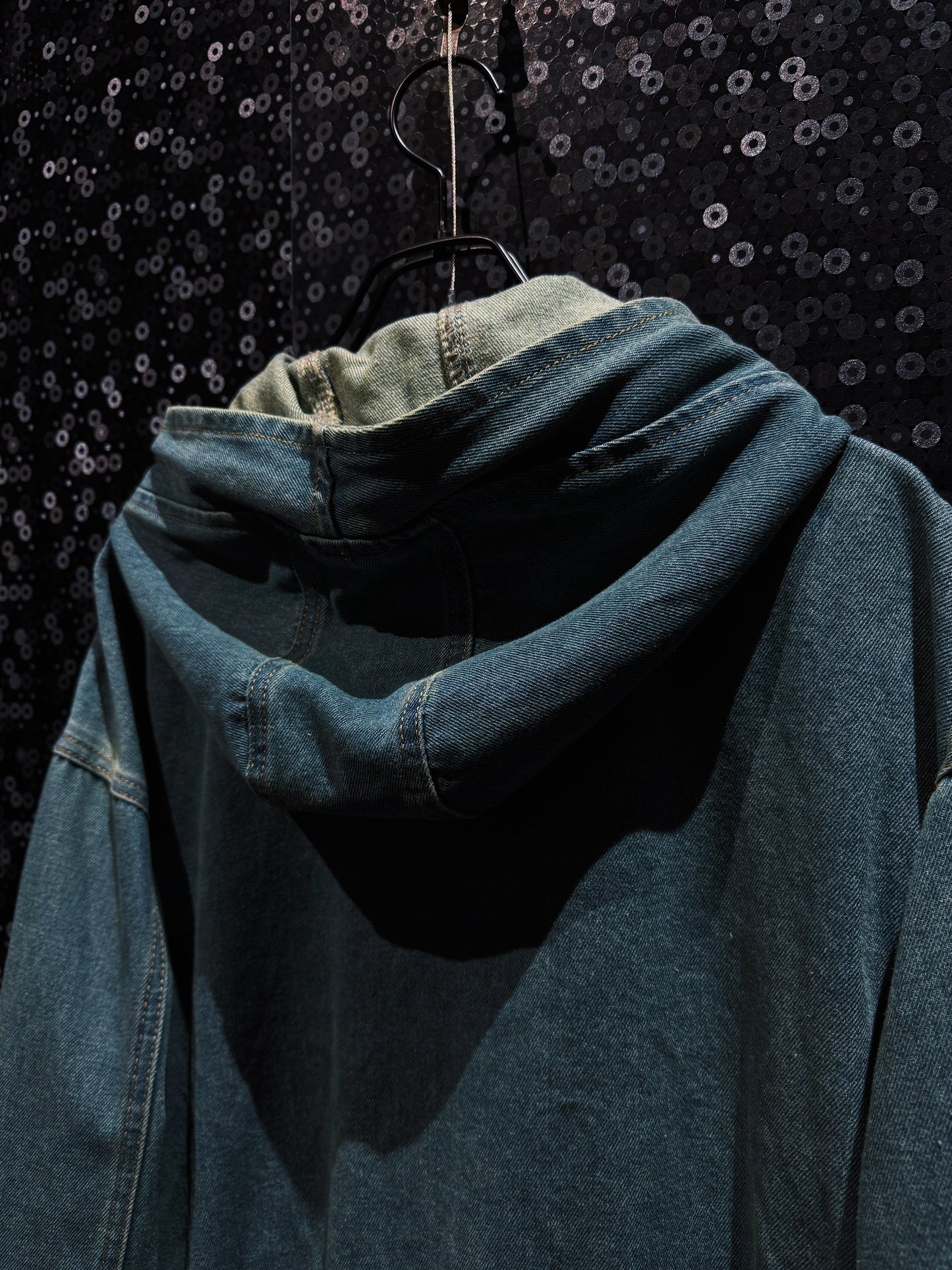 【ÆIEM】“RƎ:STANCE” Hand-Painted Denim Hoodie