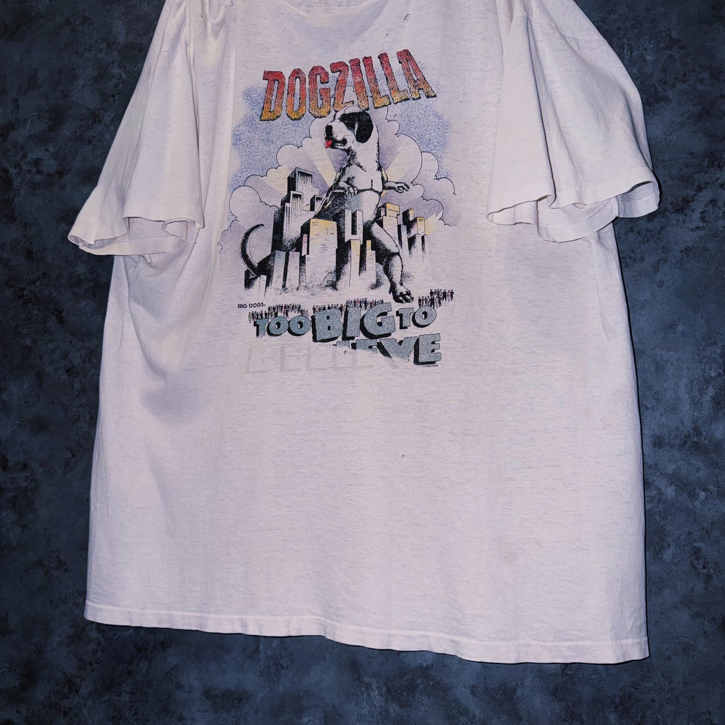【doppio】vintage graphic print design damaged design T-shirt
