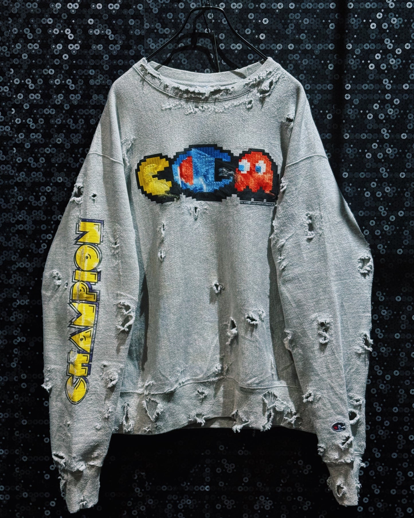 【ÆIEM】original”boro”remake Champion Reverse Weave “PAC-MAN GLITCH”