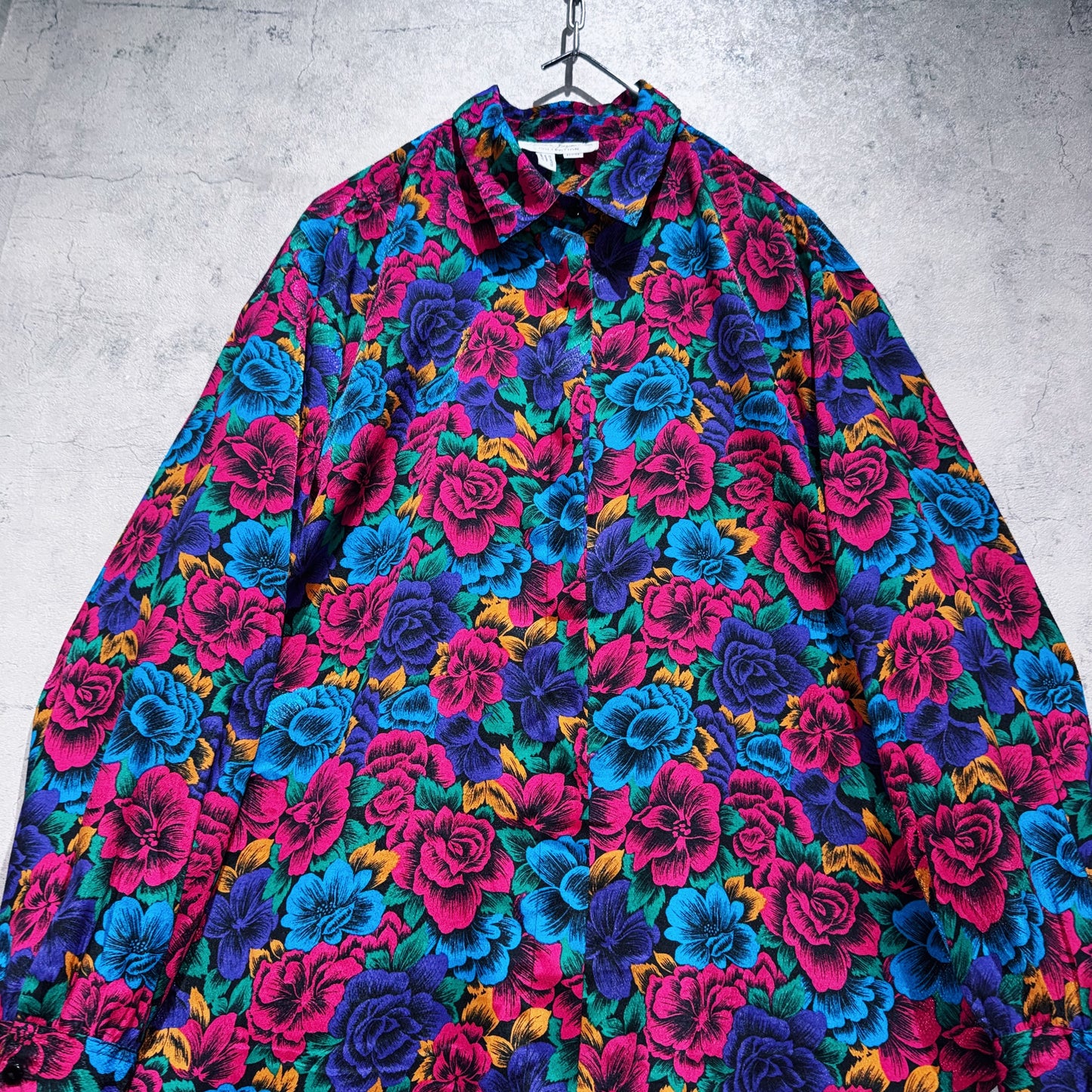 beautiful flower pattern design loose shirt