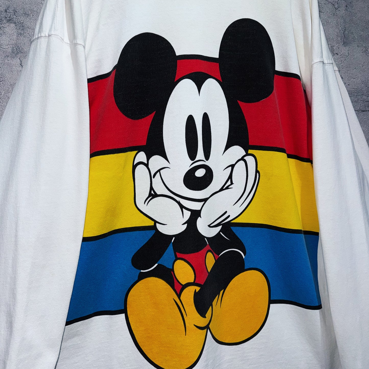 90's"Mickey Mouse"old design graphic long sleeve T shirt