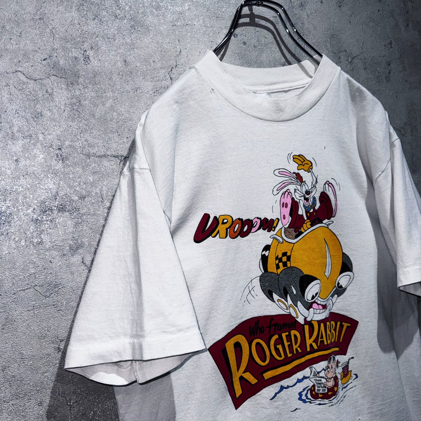 80's"Disney"Who Framed Roger Rabbit Vrooom design vintage T shirt