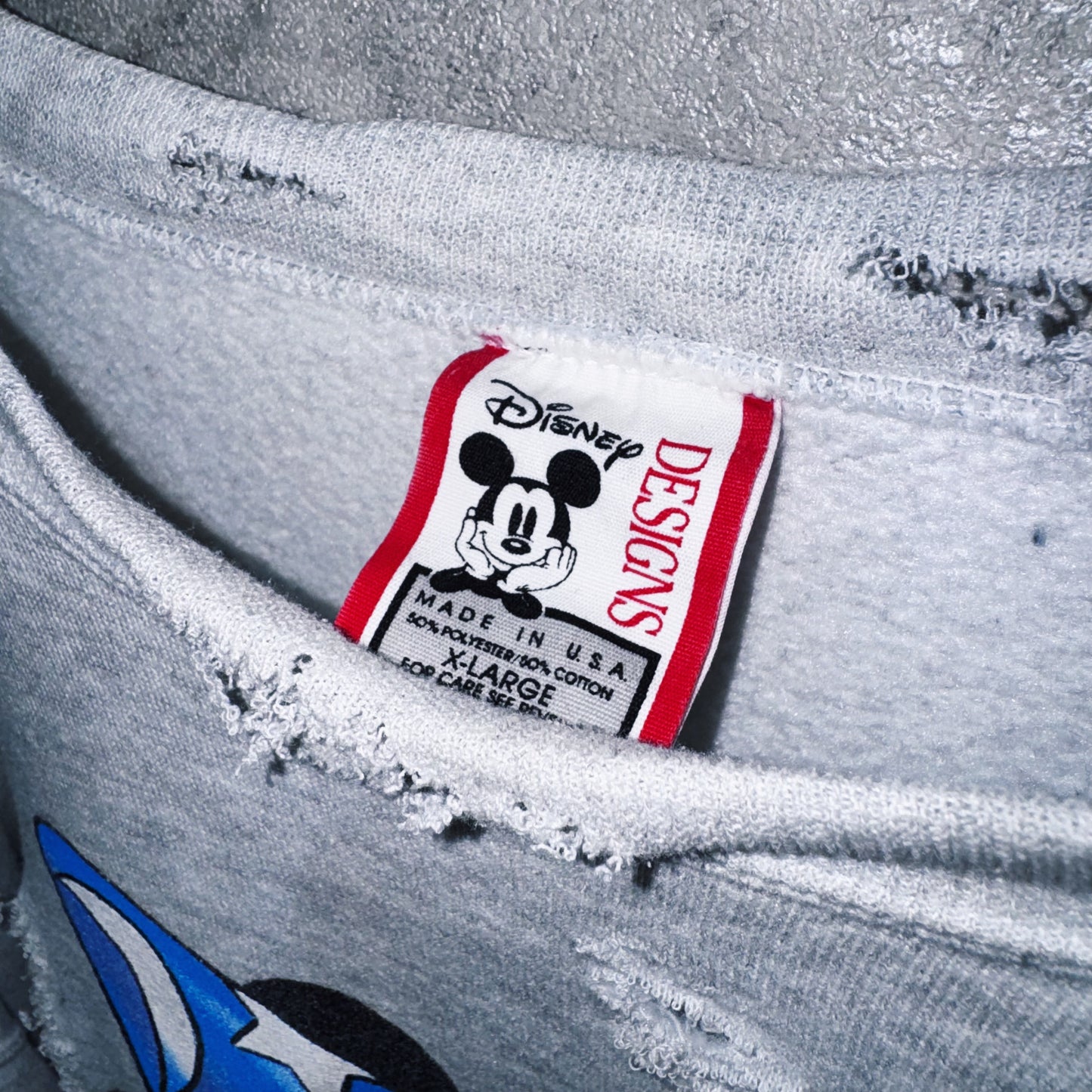 90's"Disney"25 anniversary graphic design boro custom pullover sweat