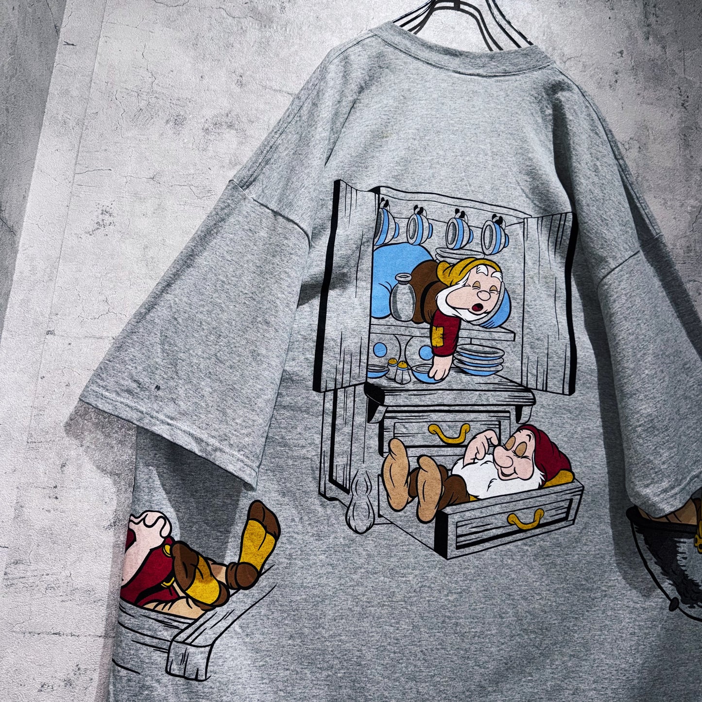 90's"Snow White"The Seven Dwarfs graphic design loose T shirt