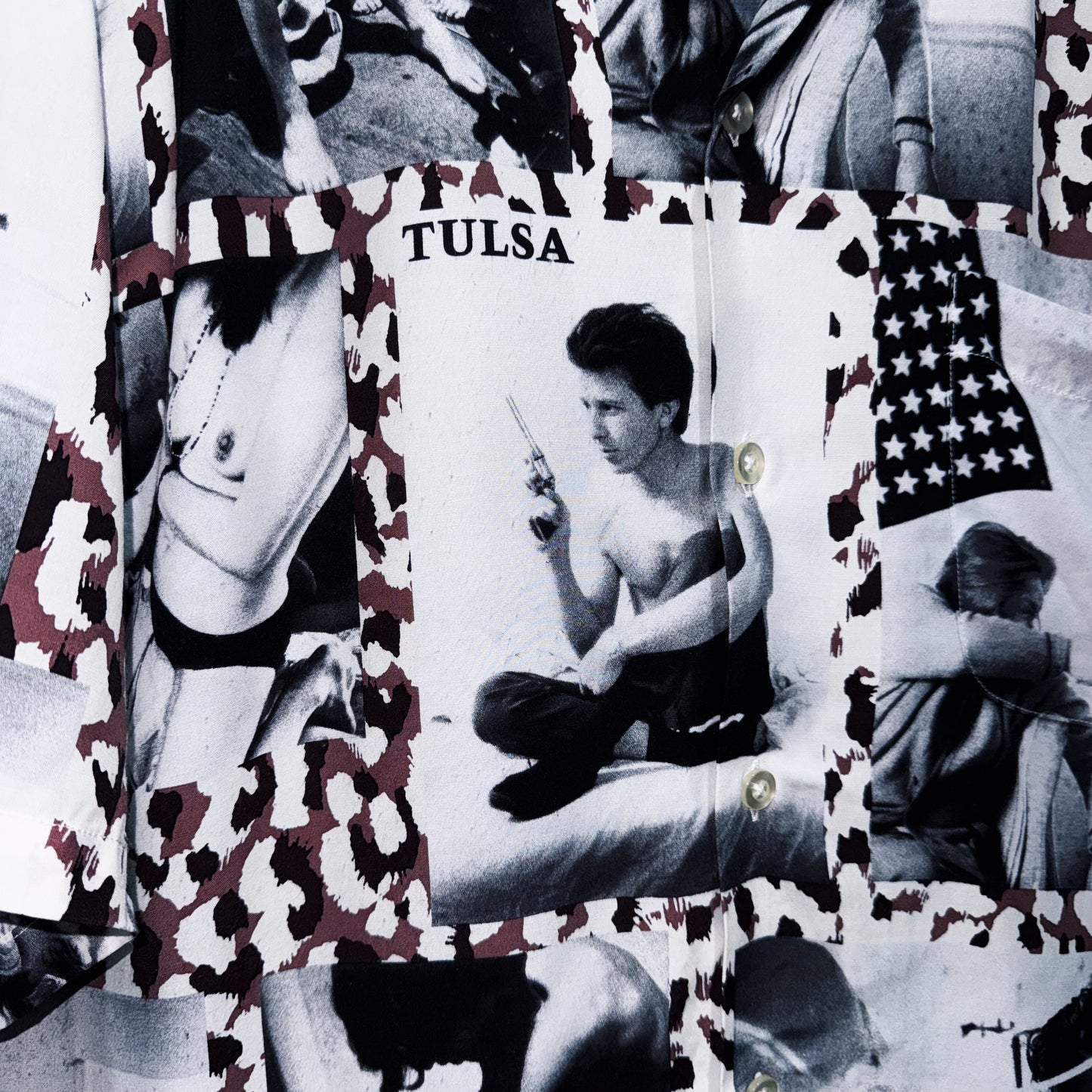 21SS"WACKOMARIA×LARRY CLARK STIE-LO"TULSA AOP pattern Hawaiian short sleeve shirt
