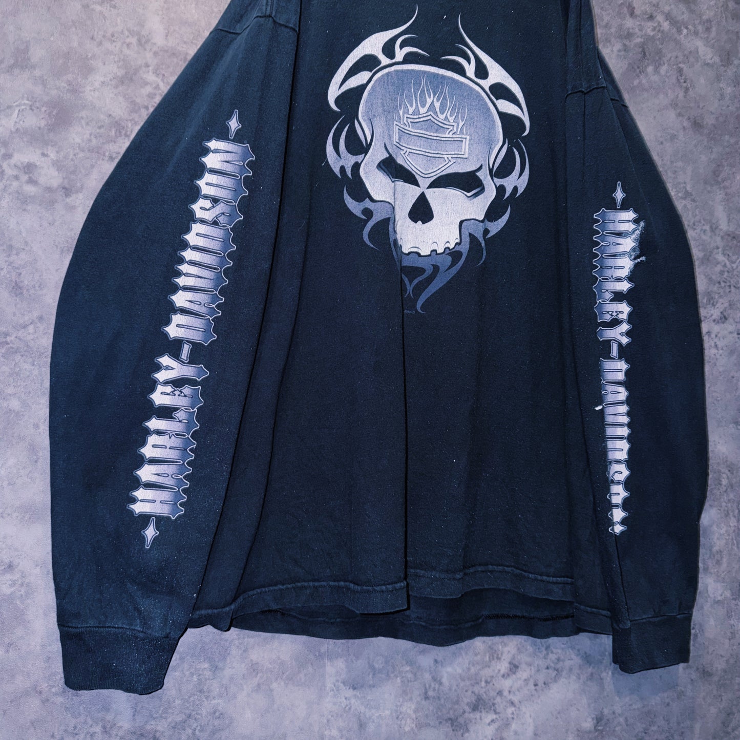 【doppio】90’s vintage “Harley-Davidson” graphic print design long sleeve T-shirt