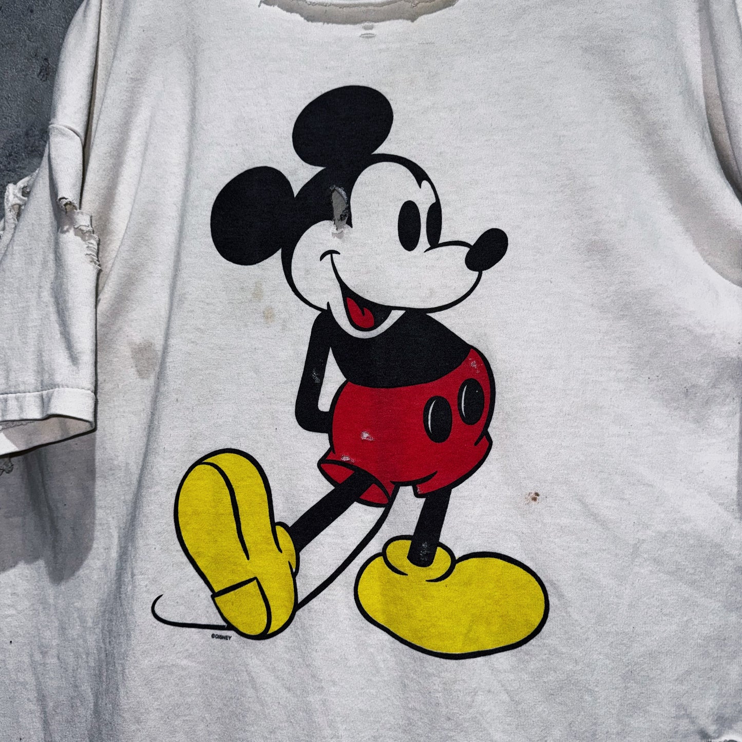 90's"Mickey Mouse"design boro custom T shirt