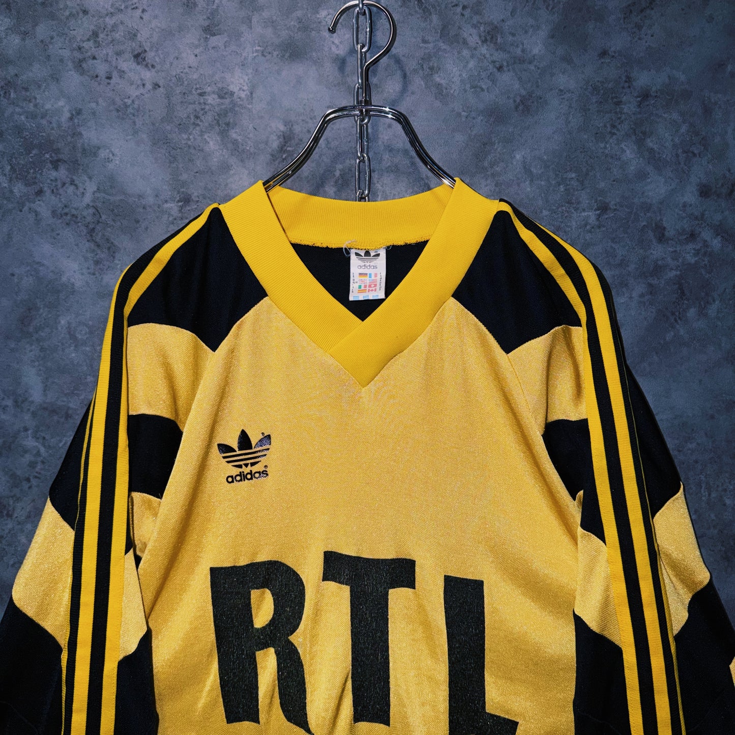 【doppio】90’s vintage “FC Sochaux-Montbéliard” three stripe design long sleeve game shirt