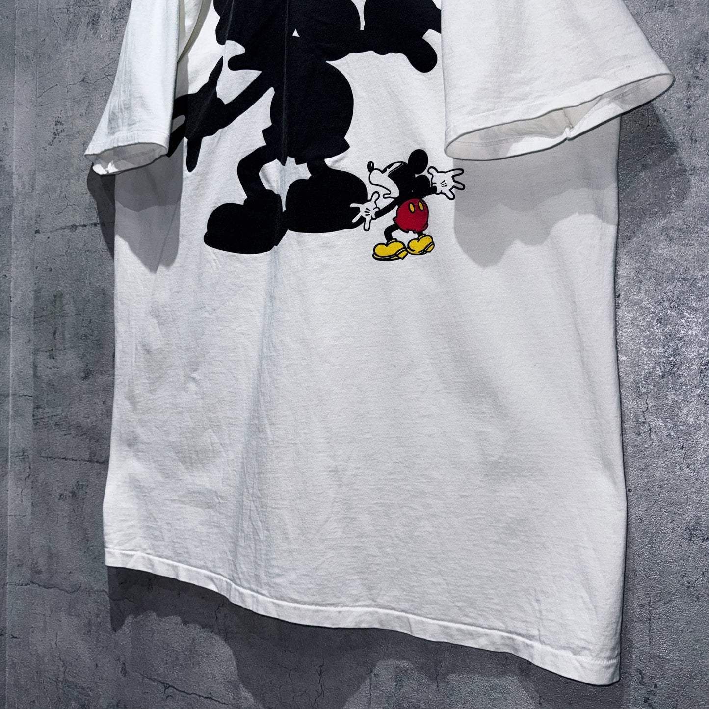 90's"Disney"Mickey Mouse shadow design T shirt