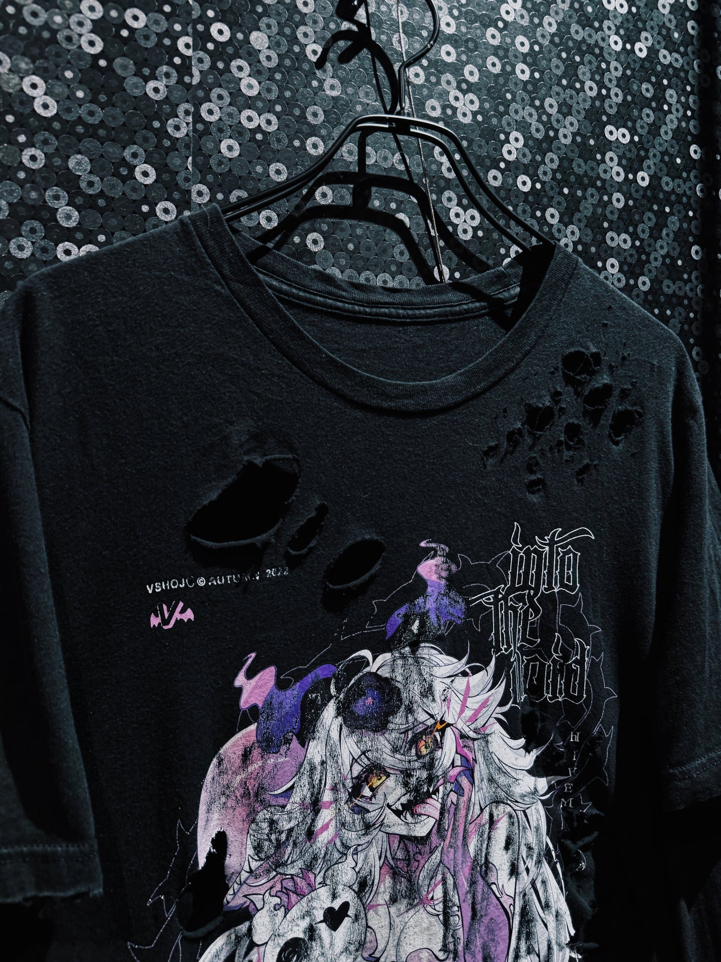 【ÆIEM】Natural “boro” Remake Gothic Anime Graphic T-shirt