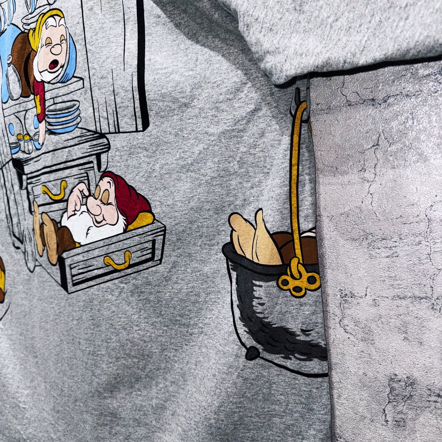 90's"Snow White"The Seven Dwarfs graphic design loose T shirt