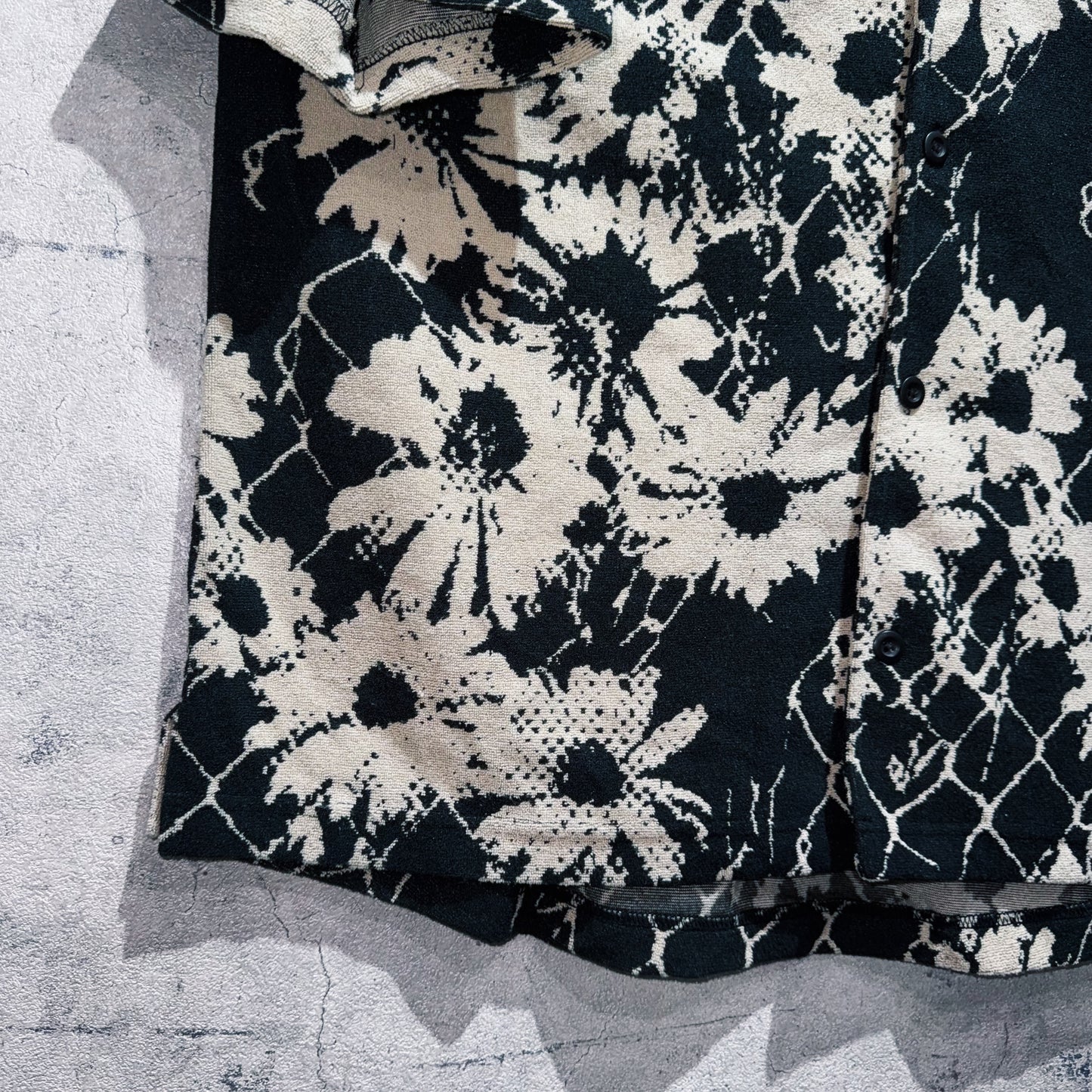 vintage Art sunflower pattern design short sleeve shirt