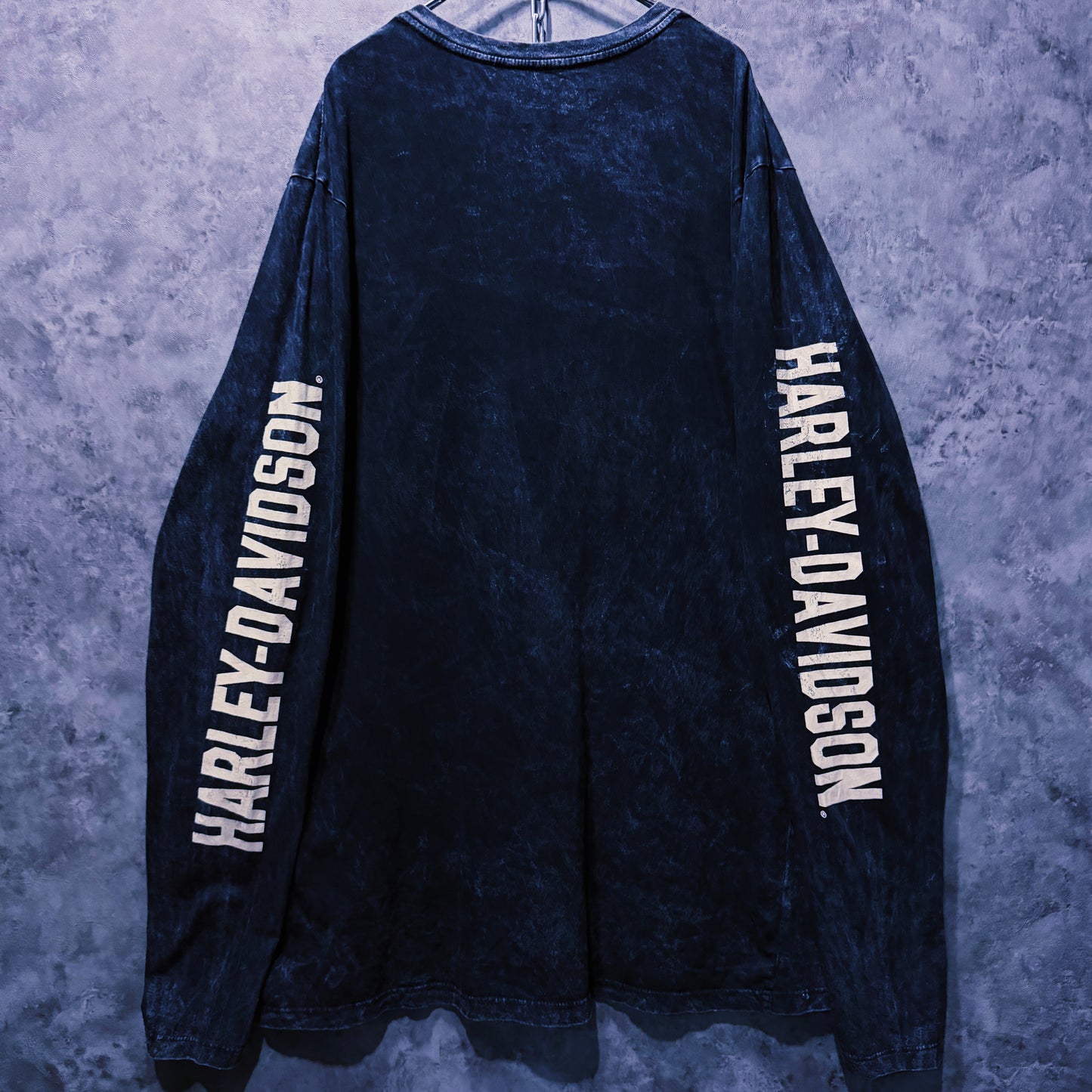 【doppio】vintage “Harley-Davidson” logo print design long sleeve T-shirt