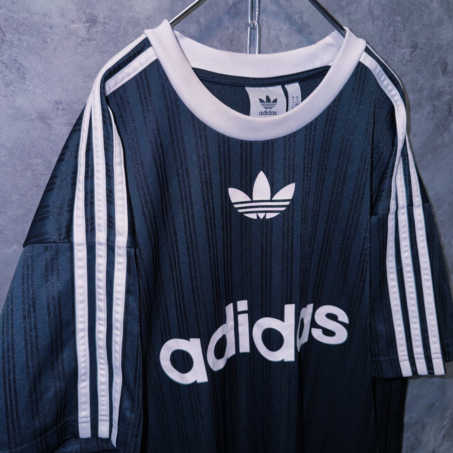 【doppio】vintage “adidas” three stripe design game shirt