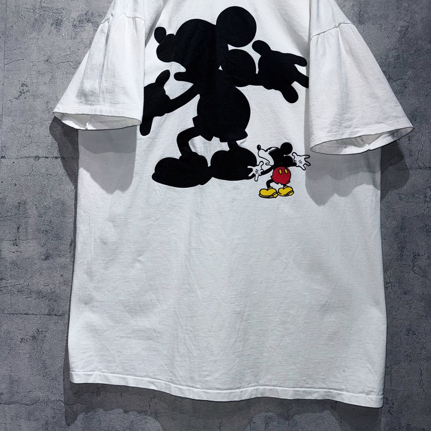 90's"Disney"Mickey Mouse shadow design T shirt