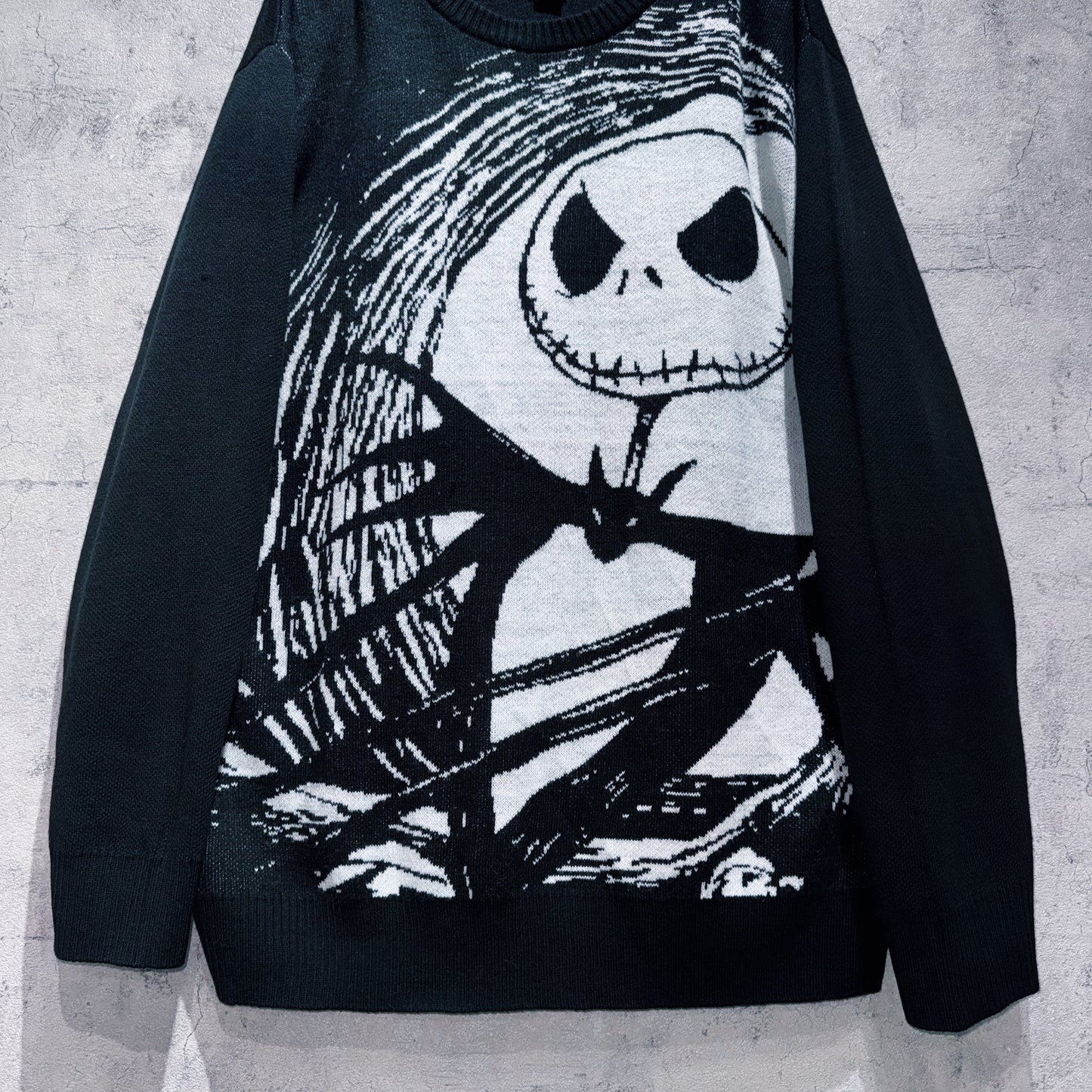 "Nightmare before Christmas"Jack Skellington graphic design pullover knit
