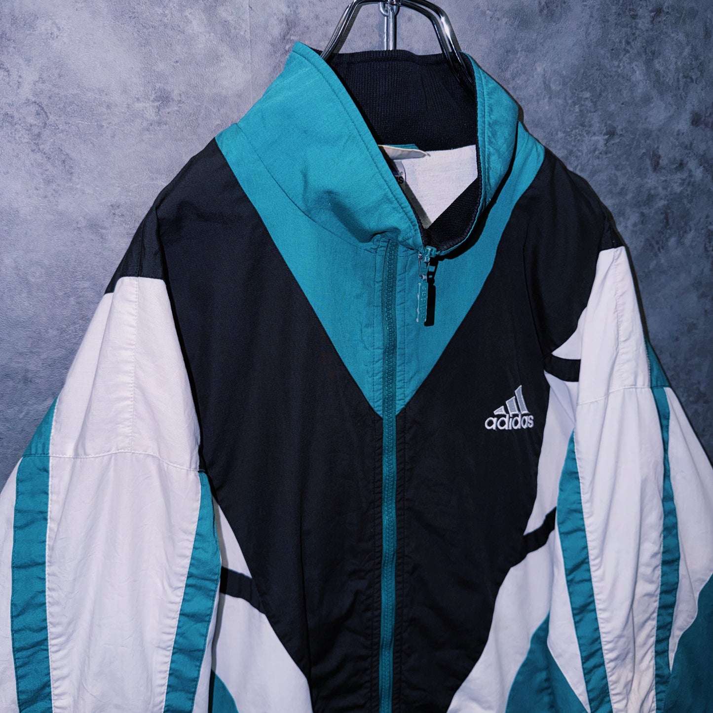 【doppio】90’s vintage “adidas” three stripe design Nylon jacket