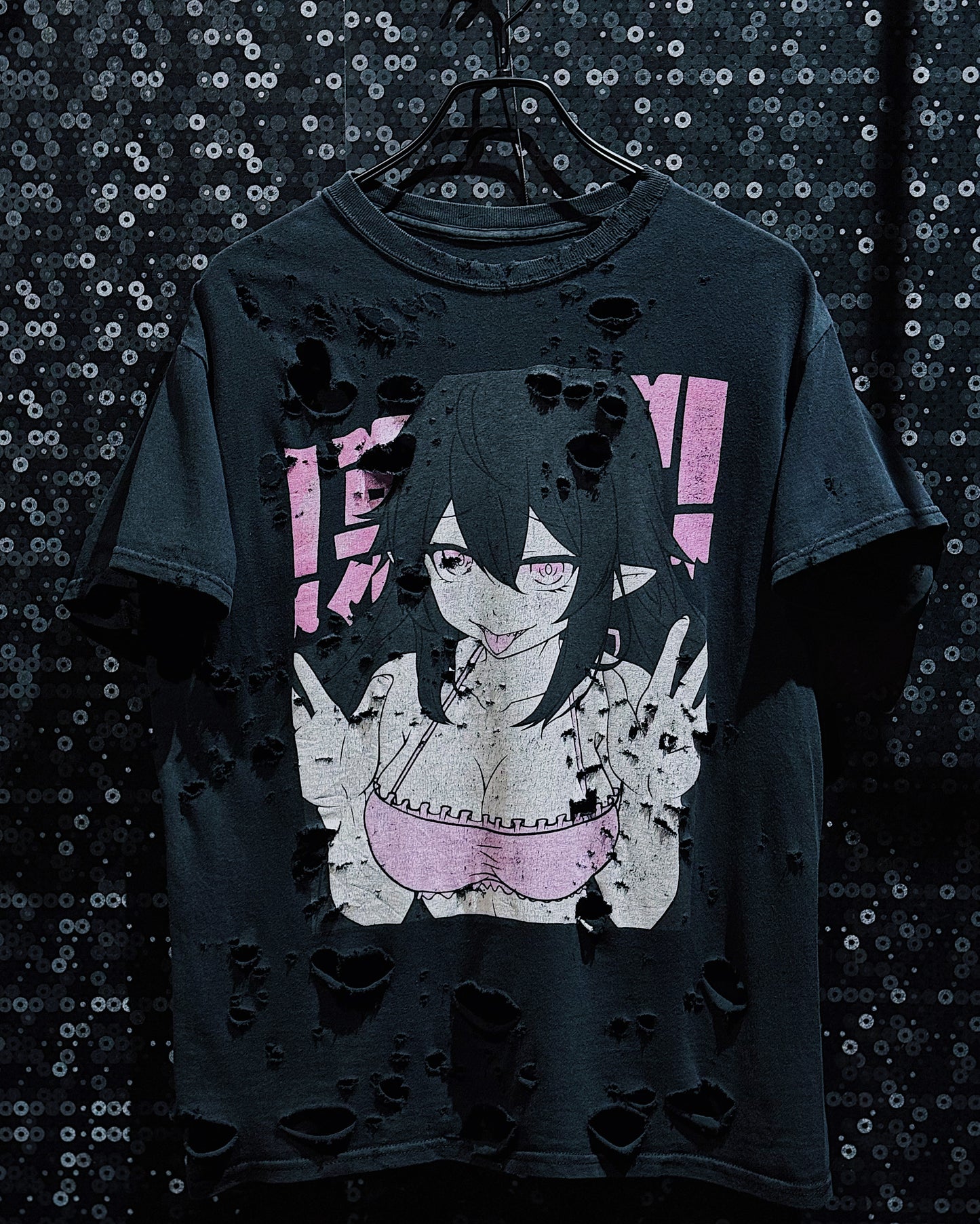 【ÆIEM】original “boro” remake Succubus Girl Graphic T-shirt
