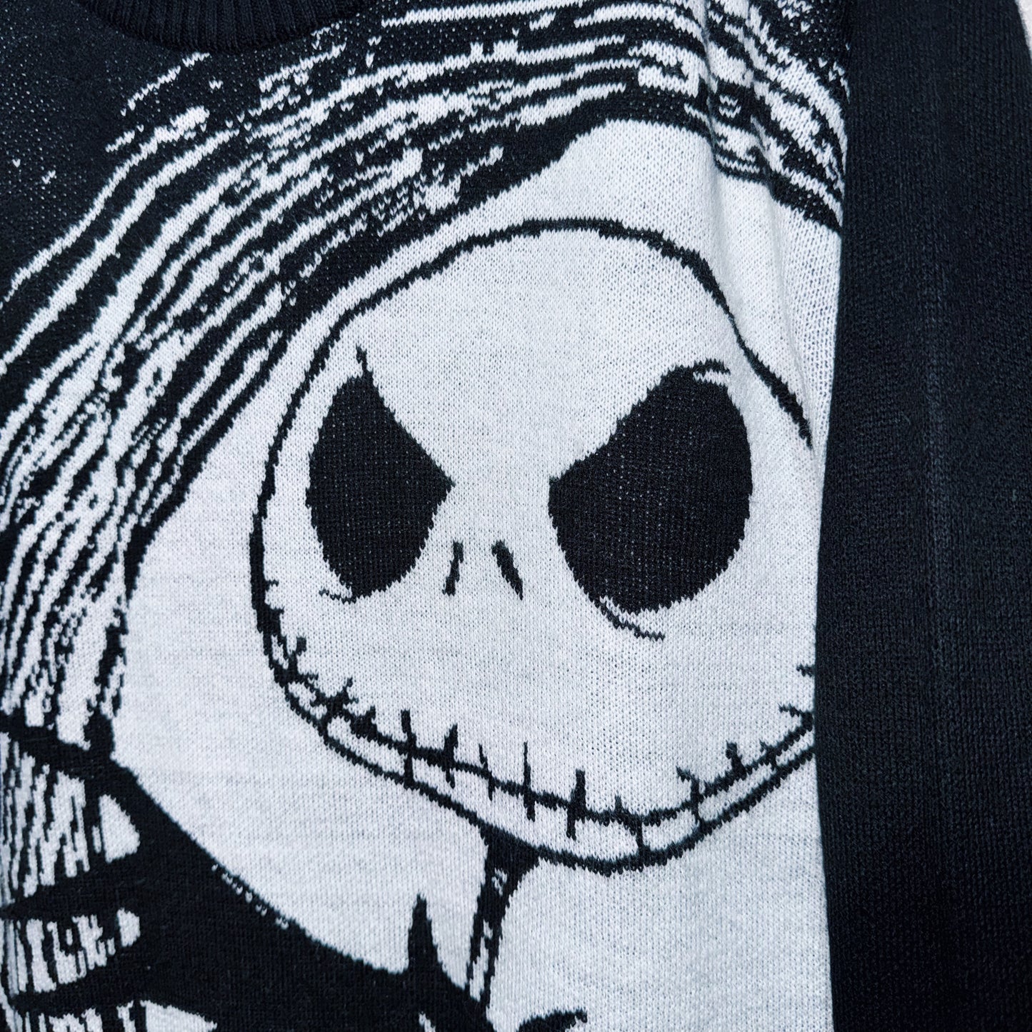 "Nightmare before Christmas"Jack Skellington graphic design pullover knit