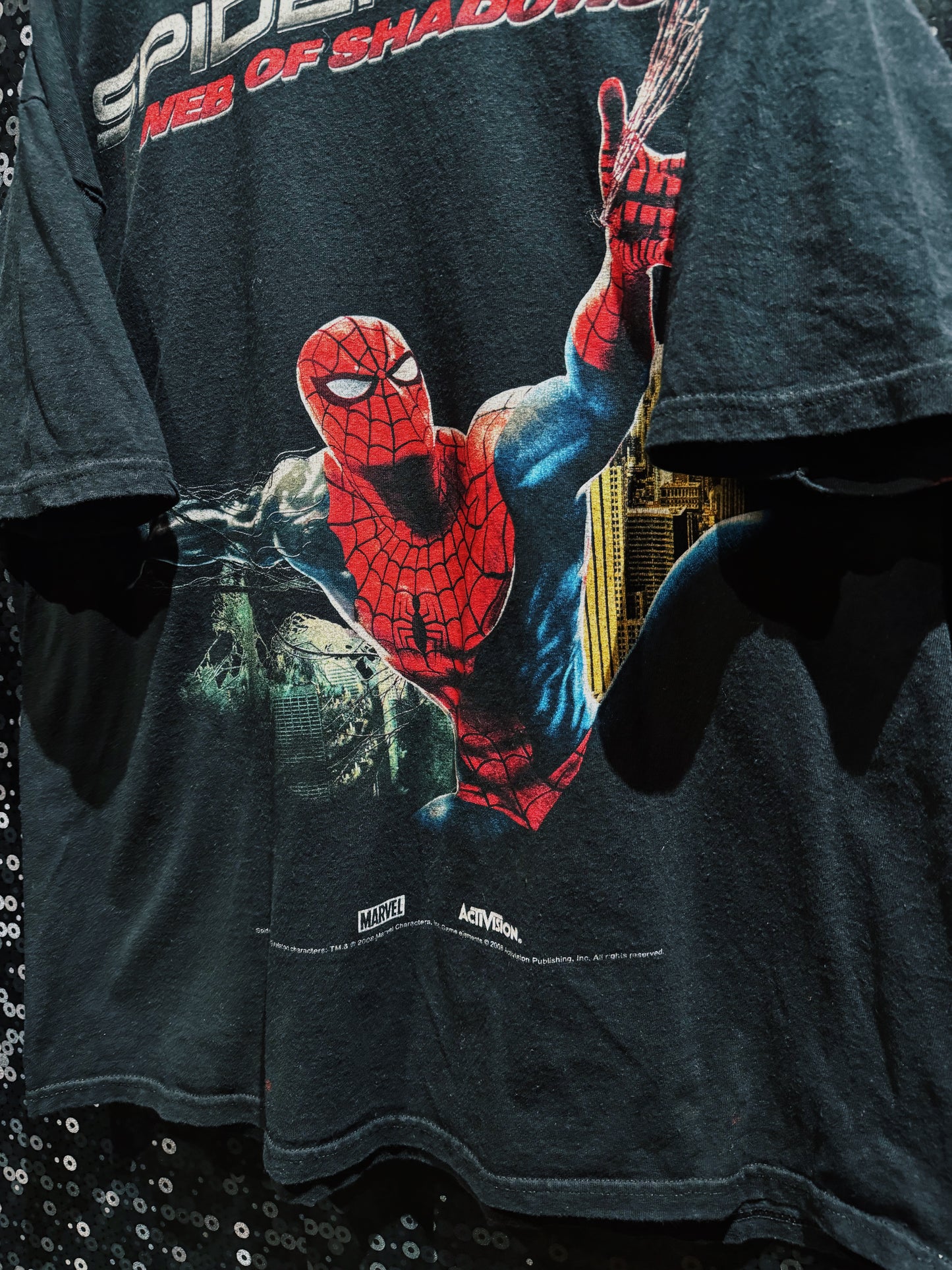 【ÆIEM】Spider-Man Web of Shadows Graphic T-shirt
