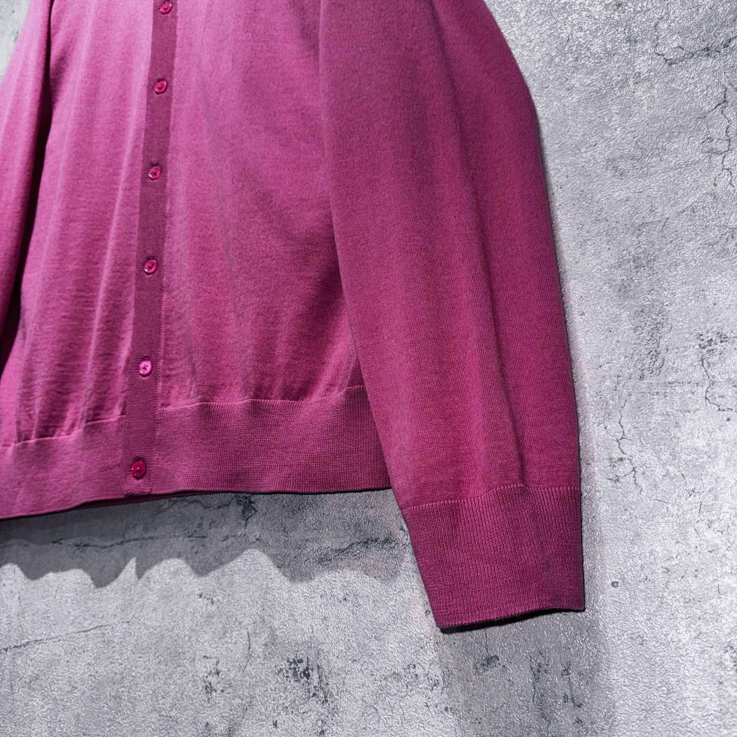 "Paul Smith"rose pink color long sleeve polo shirt