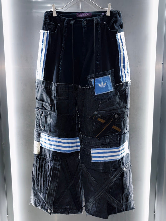 "adidas Re:make" complicated pattern denim