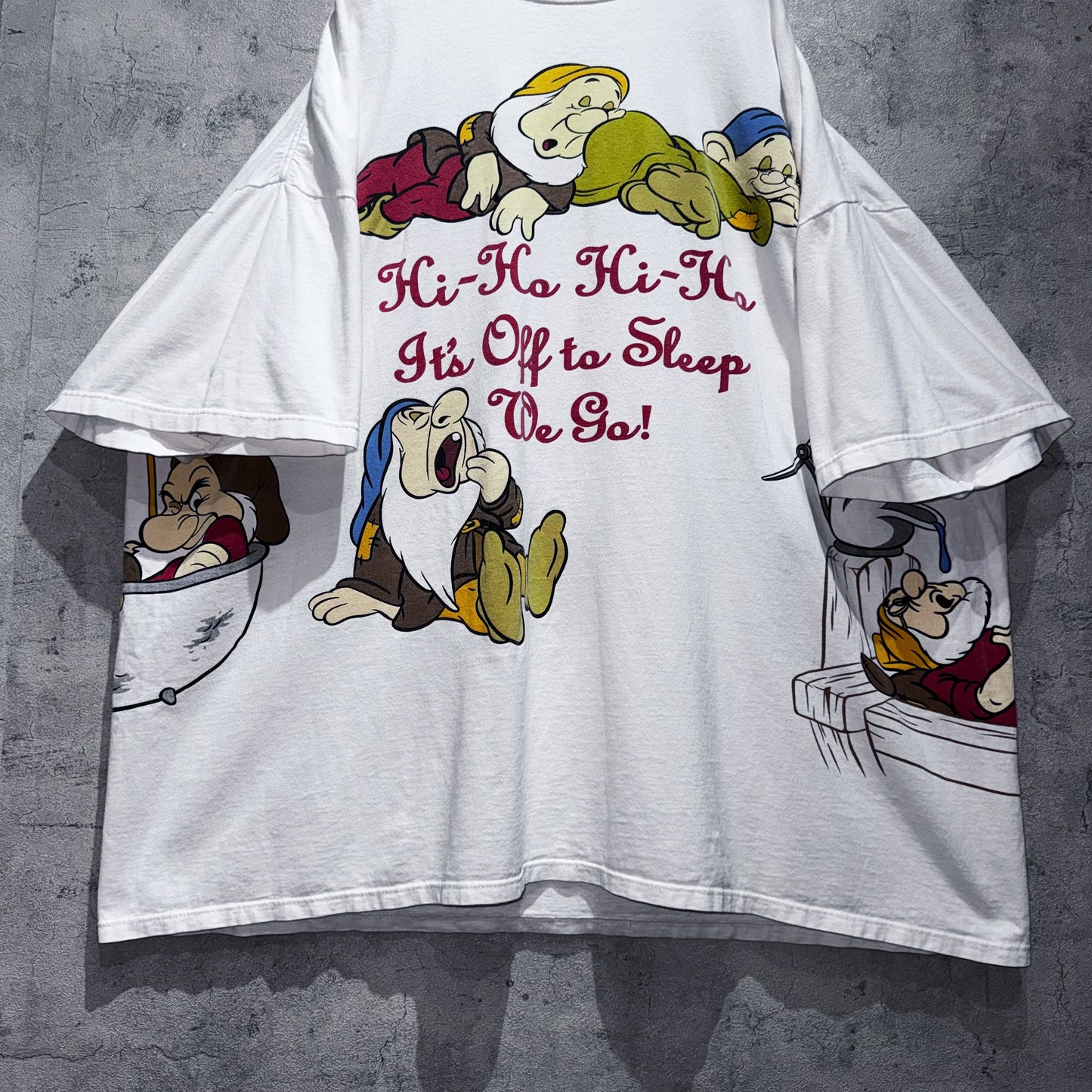 90's"Snow White"The Seven Dwarfs graphic design loose T shirt
