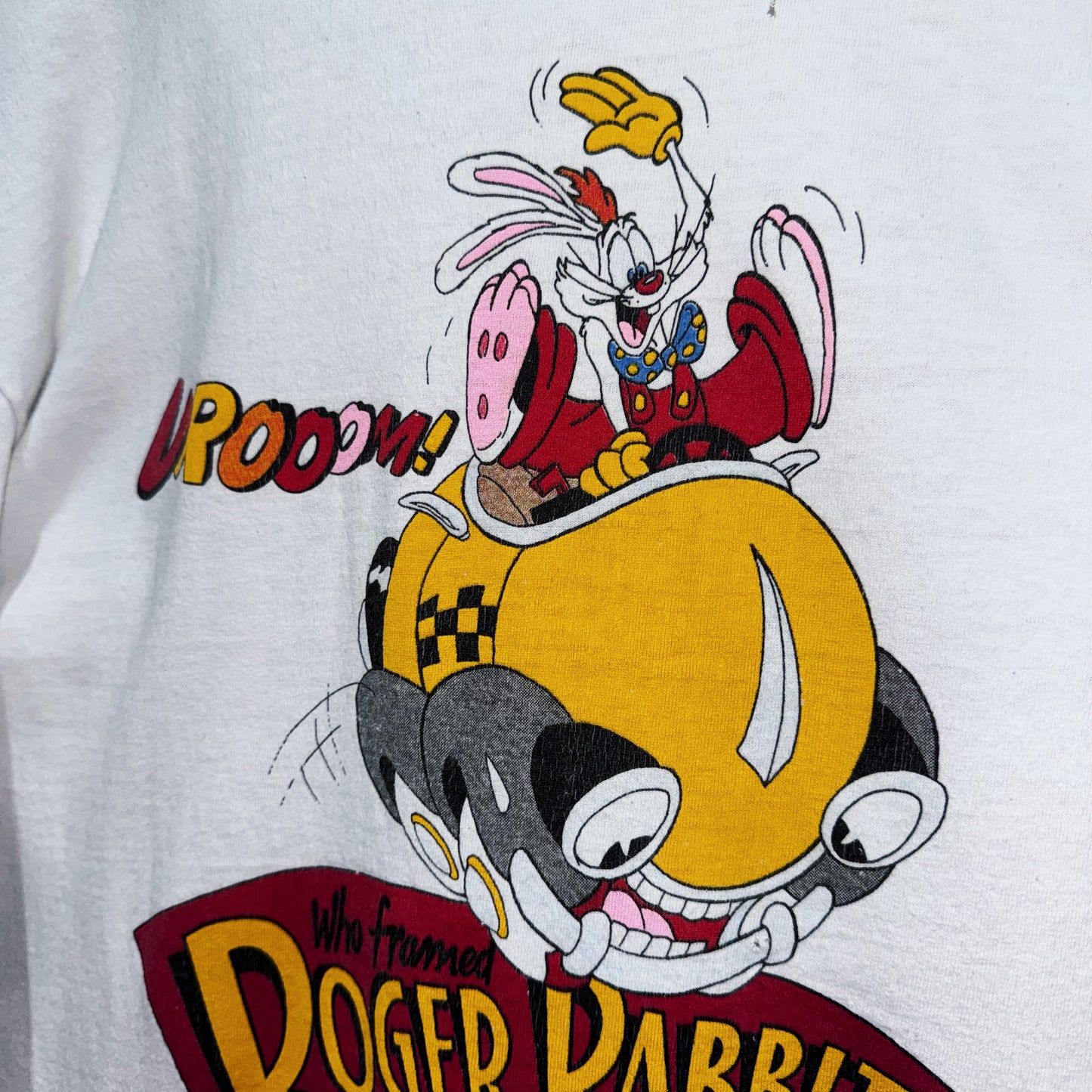 80's"Disney"Who Framed Roger Rabbit Vrooom design vintage T shirt