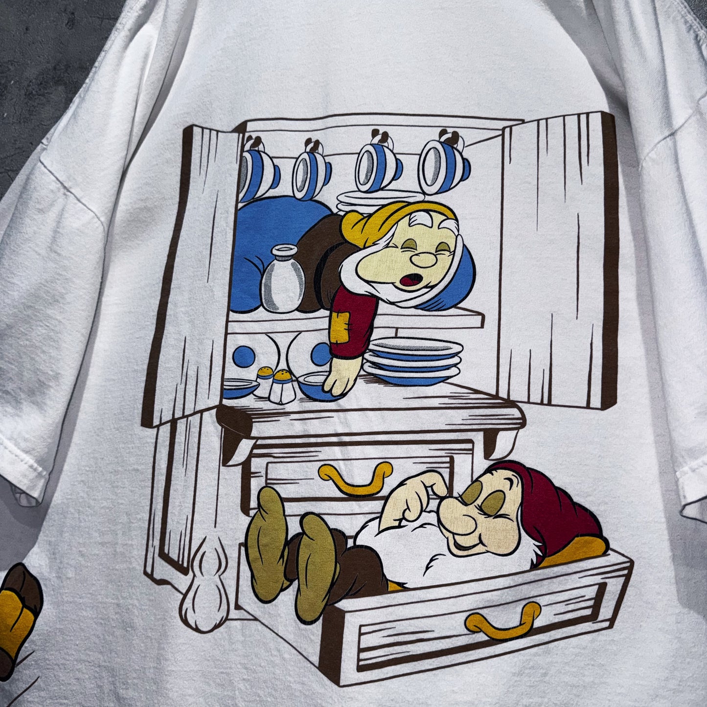 90's"Snow White"The Seven Dwarfs graphic design loose T shirt