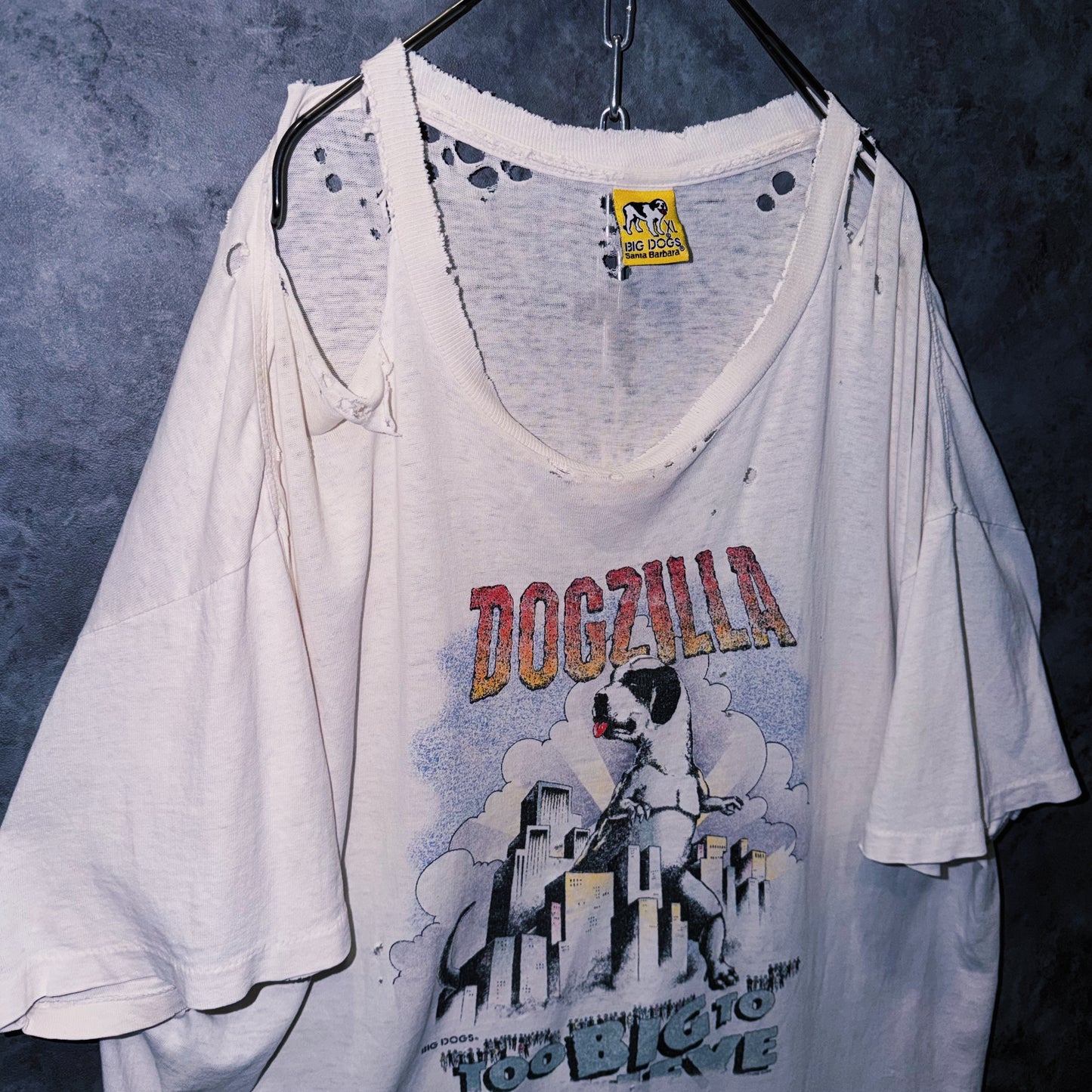 【doppio】vintage graphic print design damaged design T-shirt