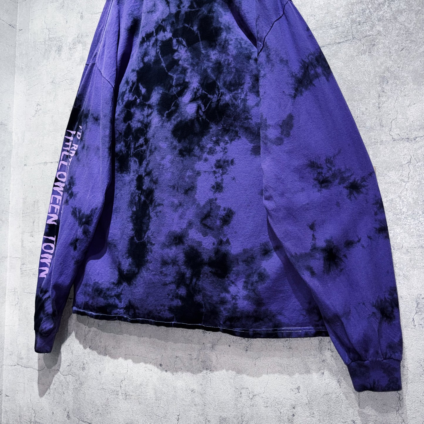"Nightmare before Christmas"characters graphic design long sleeve Tie-Dye T shirt