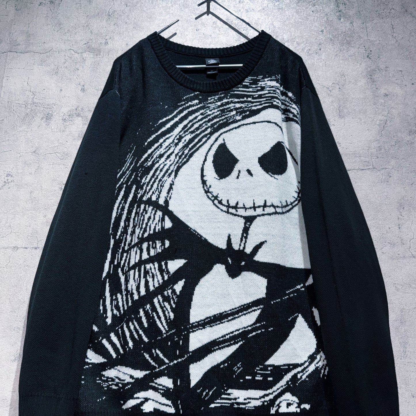 "Nightmare before Christmas"Jack Skellington graphic design pullover knit