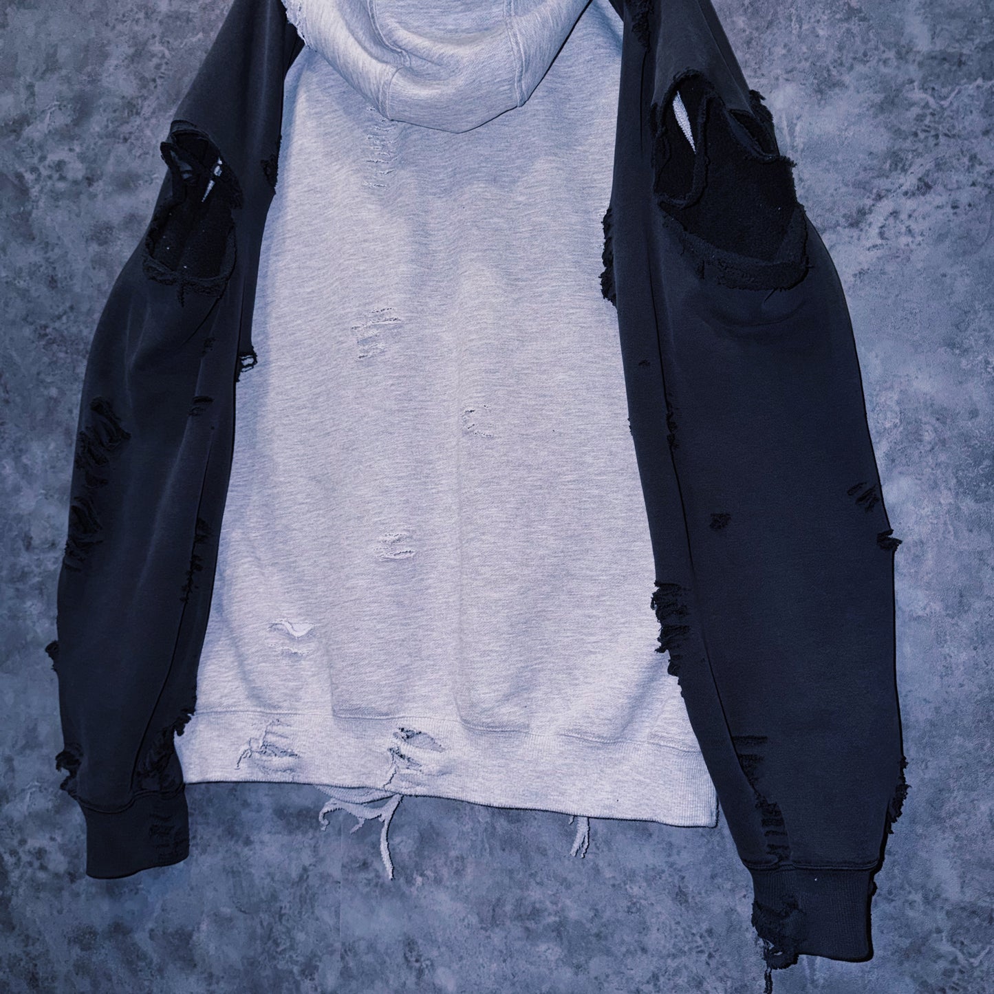 【doppio】vintage “adidas” performance logo embroidery design boro custom sweat hoodie