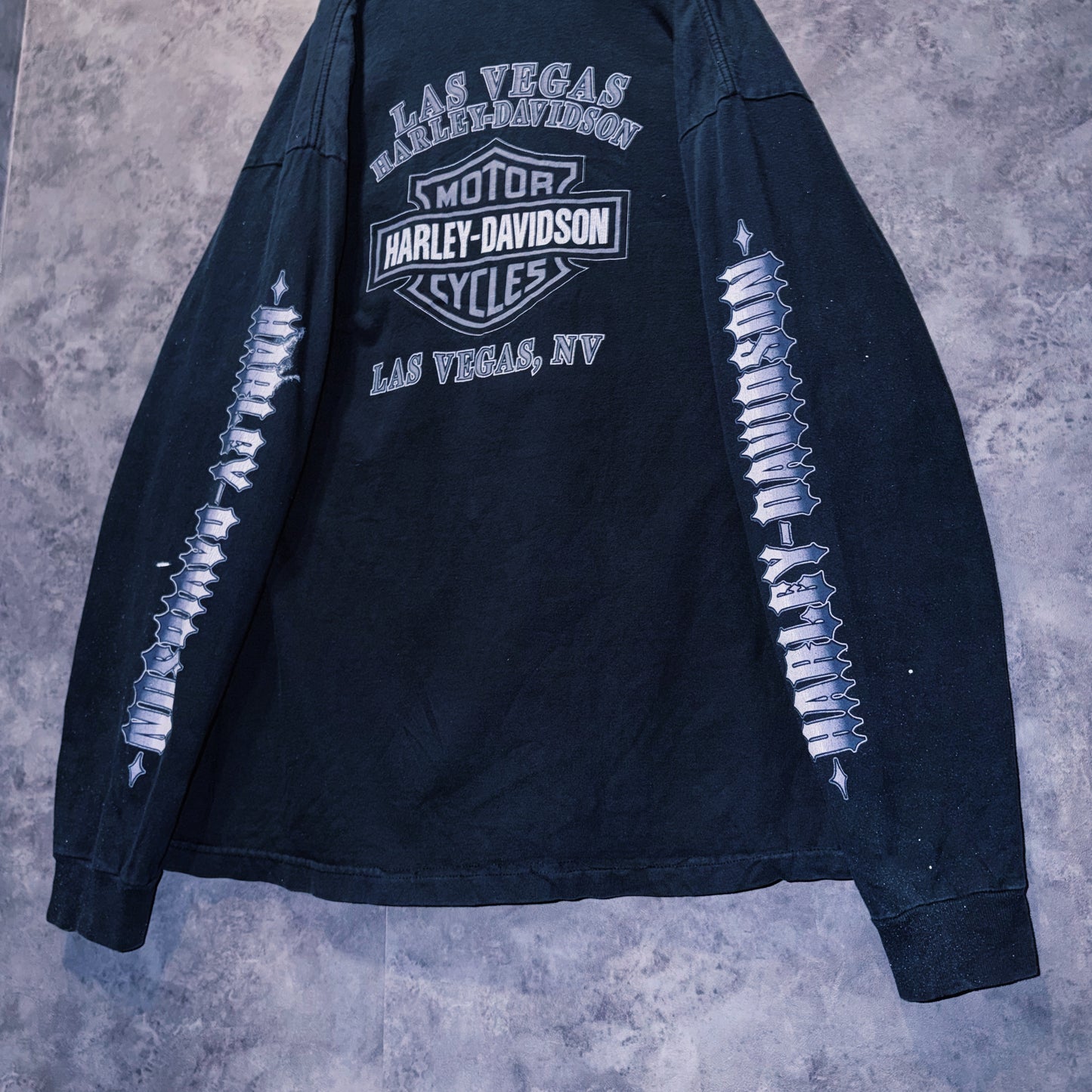 【doppio】90’s vintage “Harley-Davidson” graphic print design long sleeve T-shirt
