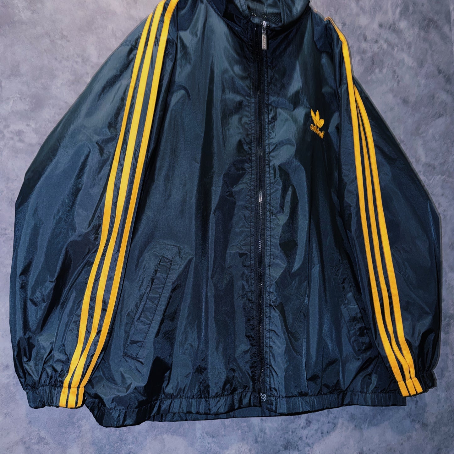 【doppio】90’s vintage “adidas” three stripe design Nylon jacket