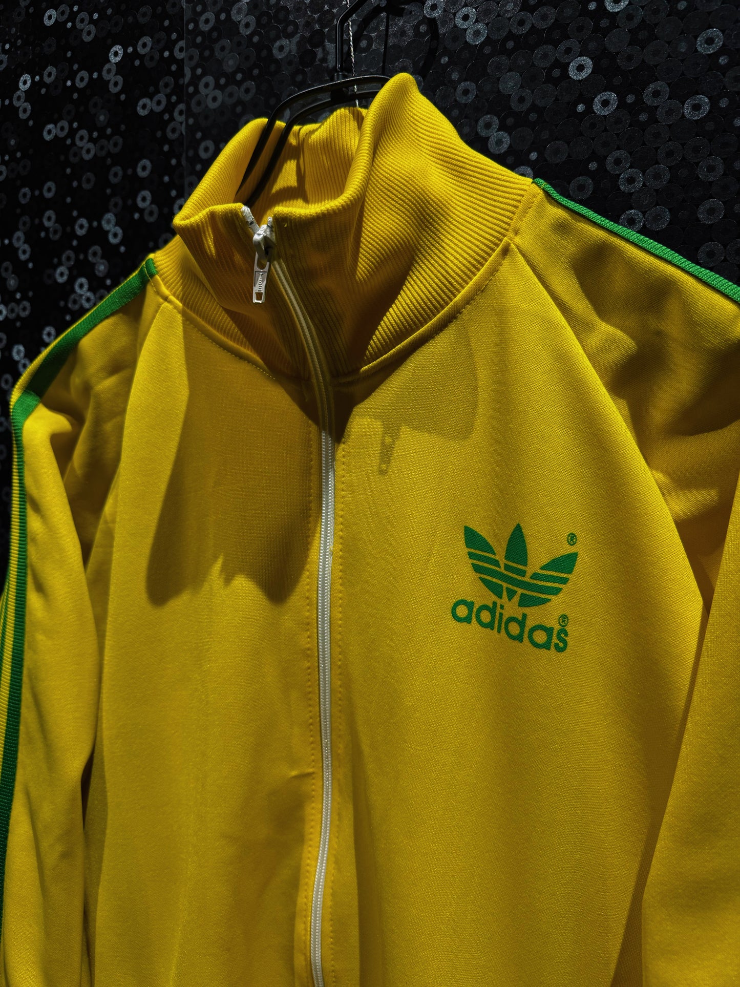 【ÆIEM】adidas originals Trefoil Back Print Yellow Track Jacket Made in U.S.A.