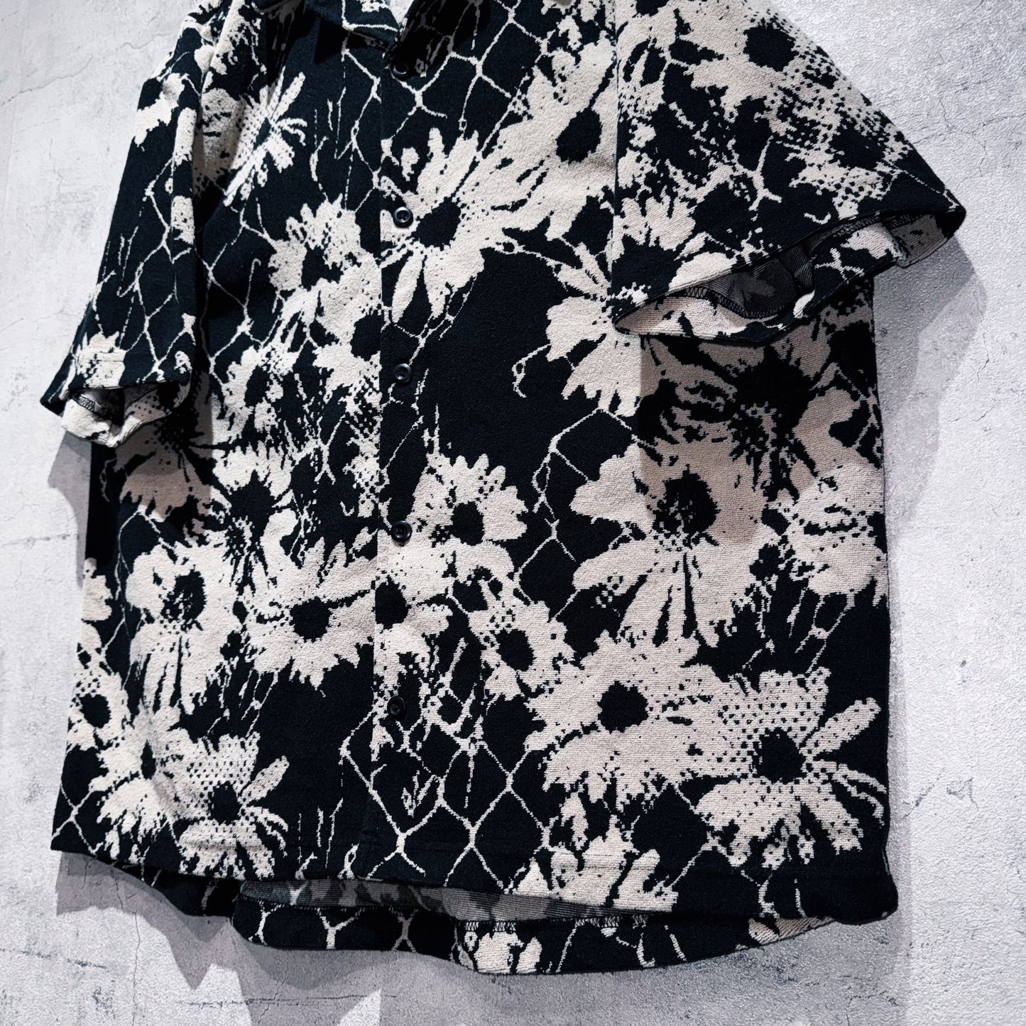 vintage Art sunflower pattern design short sleeve shirt