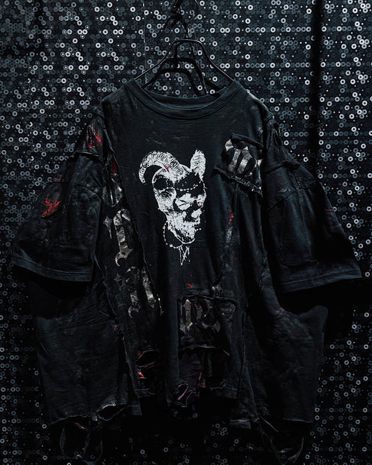 ￼
【ÆIEM】vivid notes DECONSTRUCTED Baphomet TEE BLACK